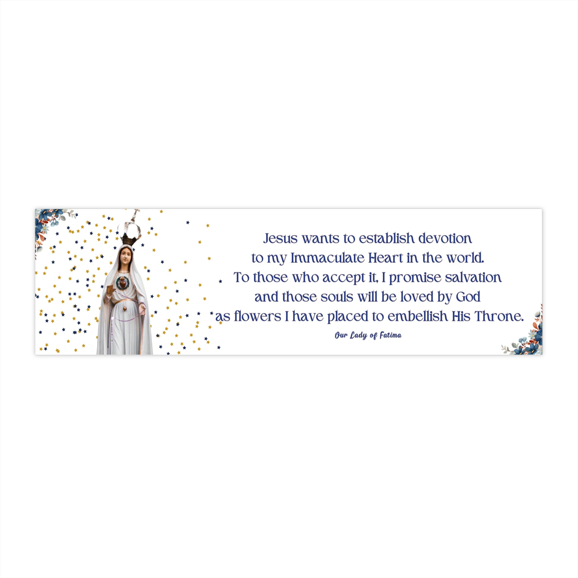 Our Lady of Fatima Immaculate Heart Bumper Sticker
