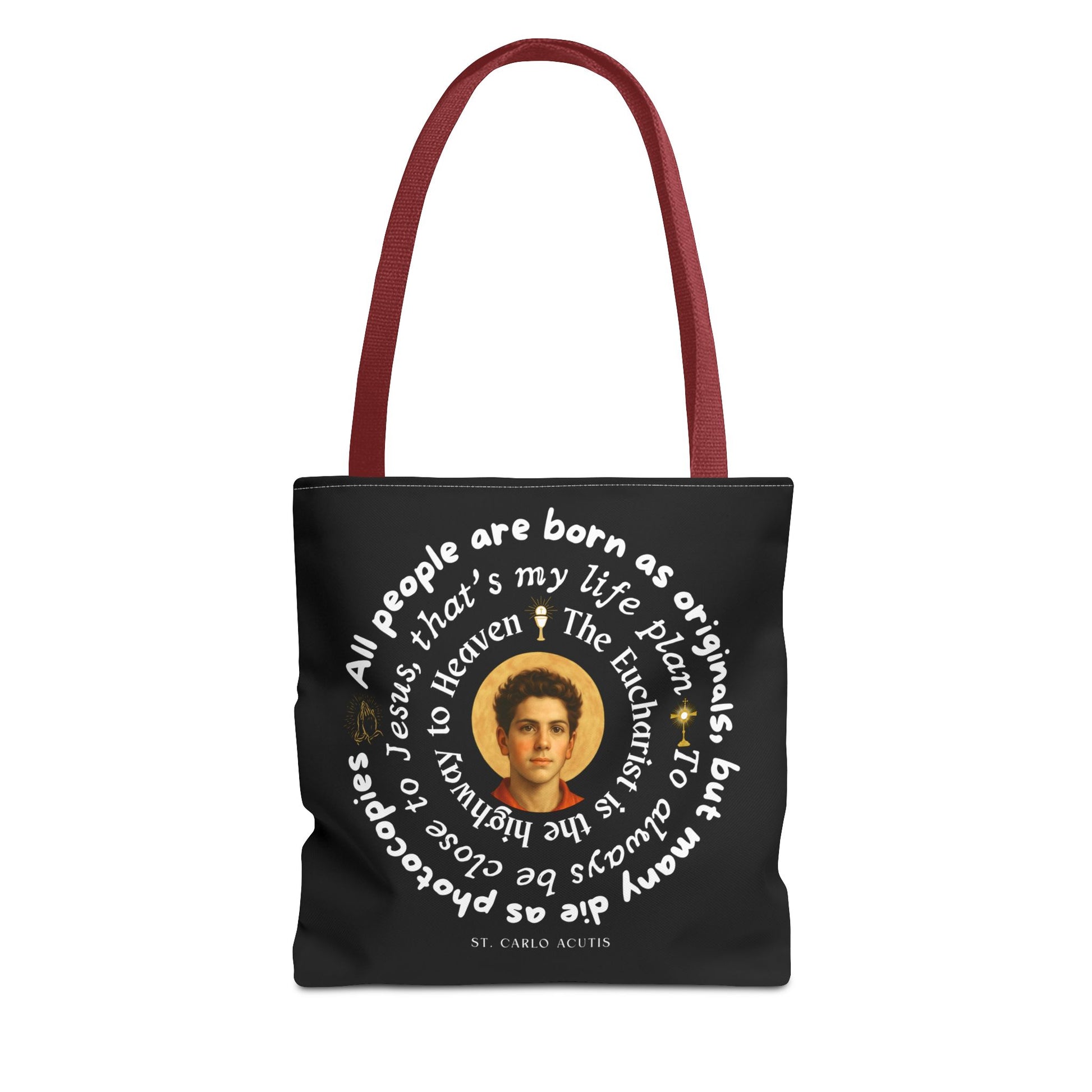 St. Carlo Acutis Tote Bag -Black