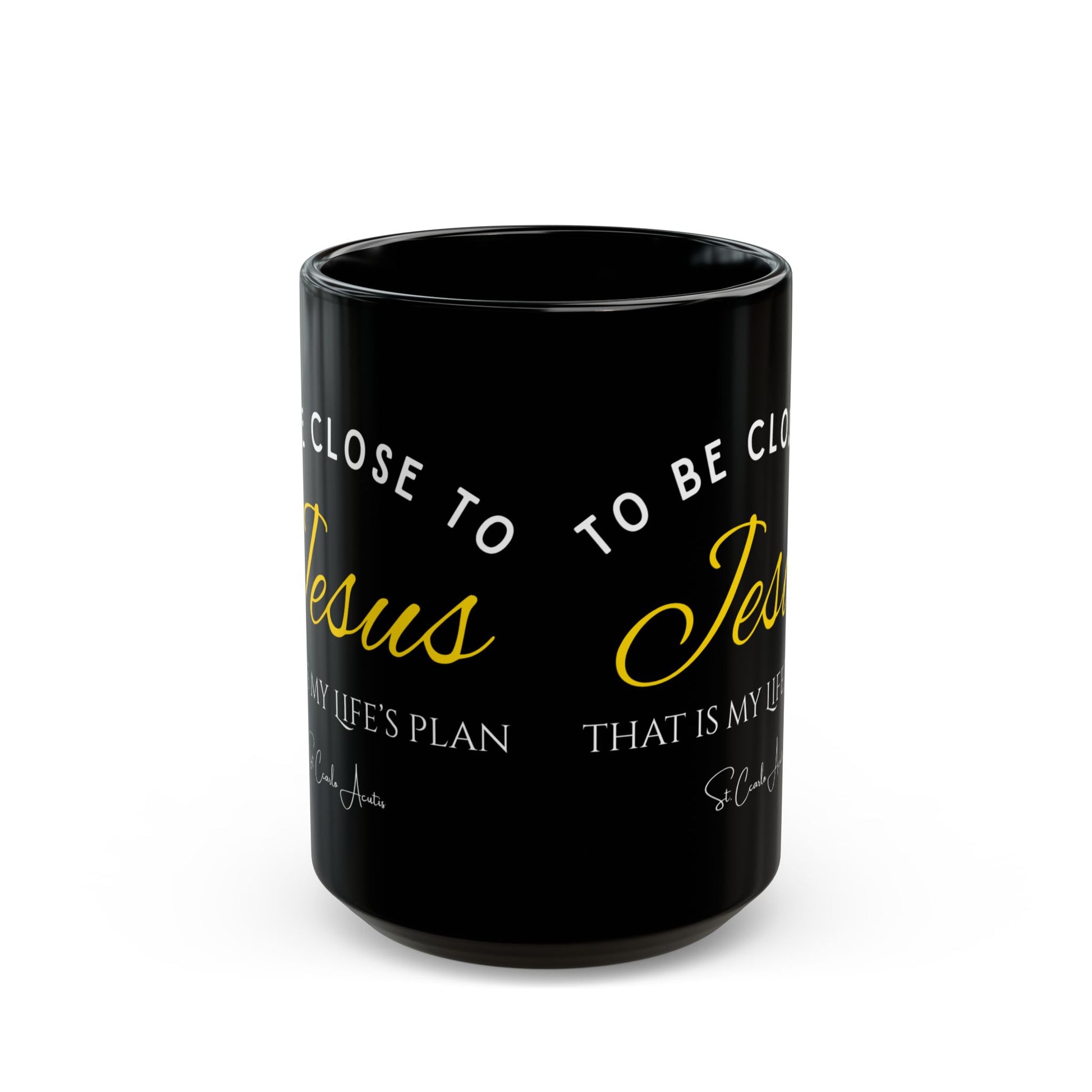 St. Carlo Acutis 'Close To Jesus' Black Mug
