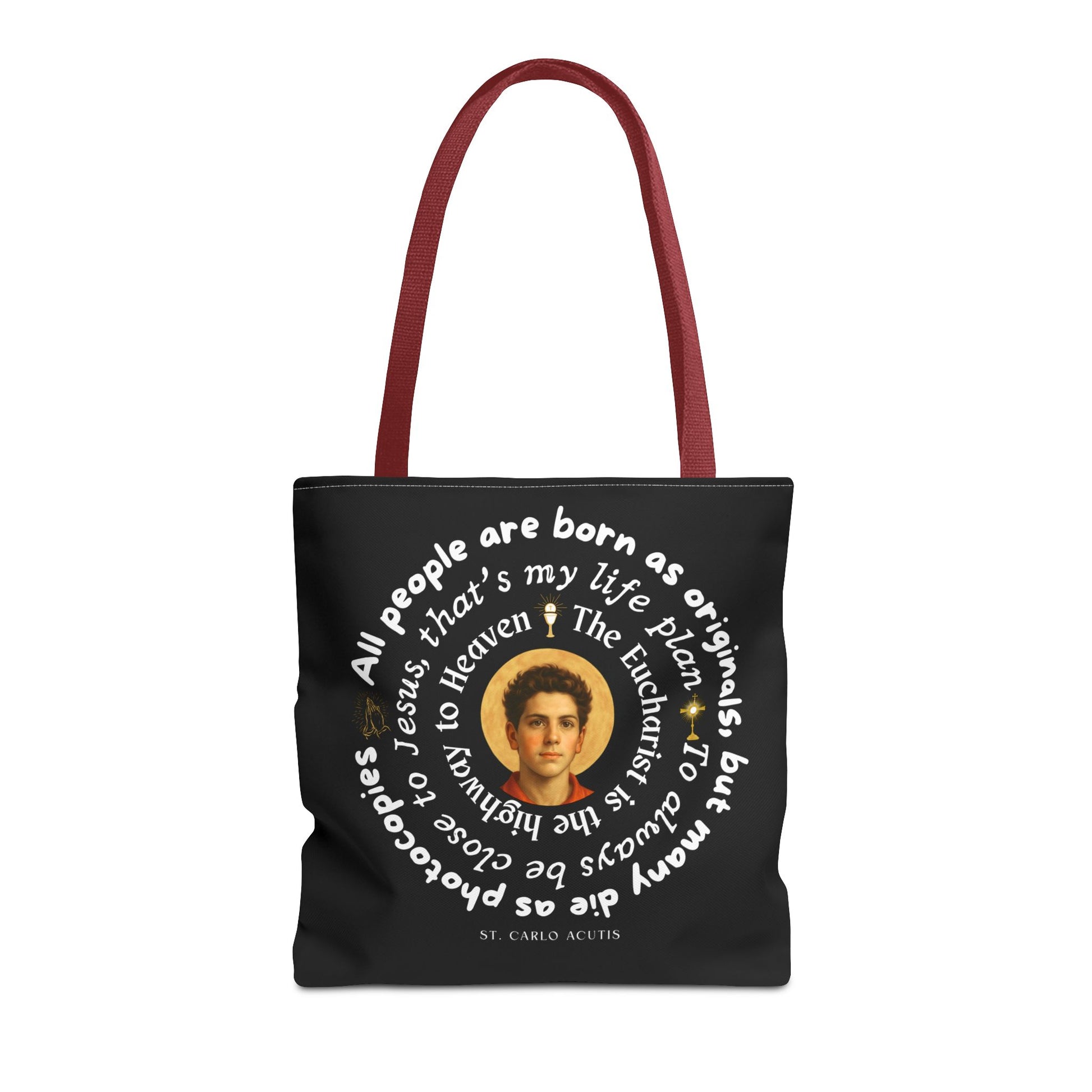 St. Carlo Acutis Tote Bag -Black