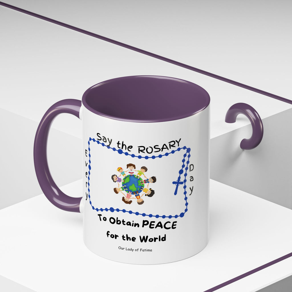 Our Lady of Fatima Rosary Kids Mug