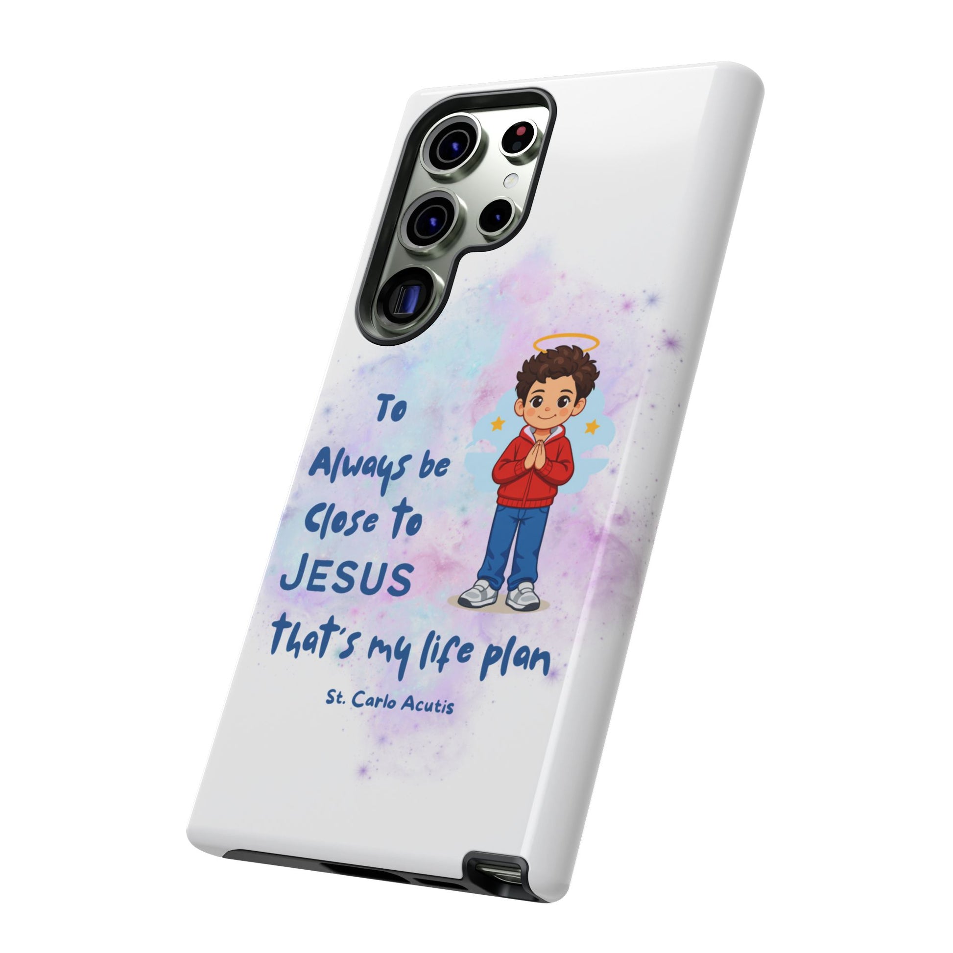 St. Carlo Acutis Kids/Teens 'Close to Jesus' Tough Phone Case