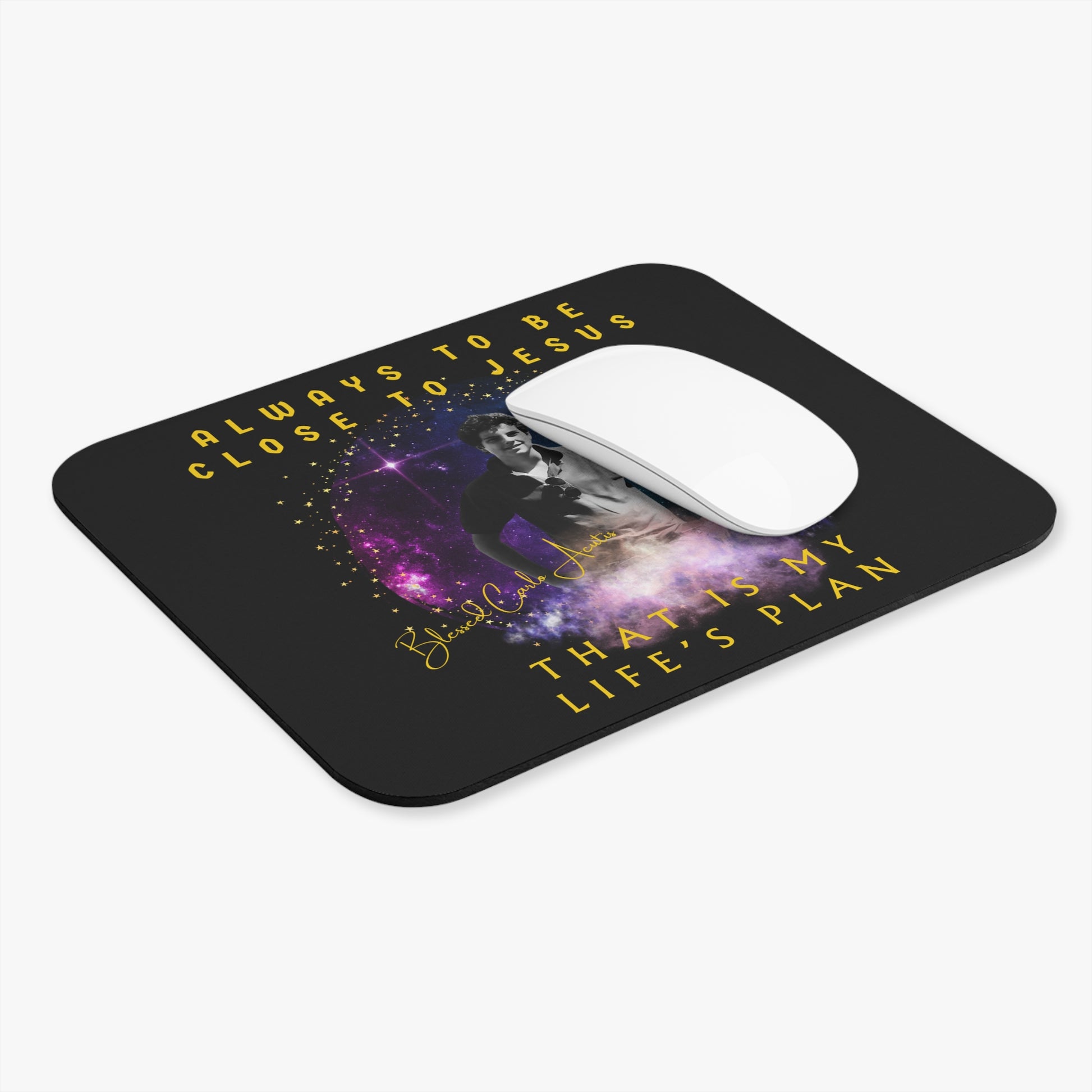 Blessed Carlo Acutis 'Close To Jesus' Mouse Pad