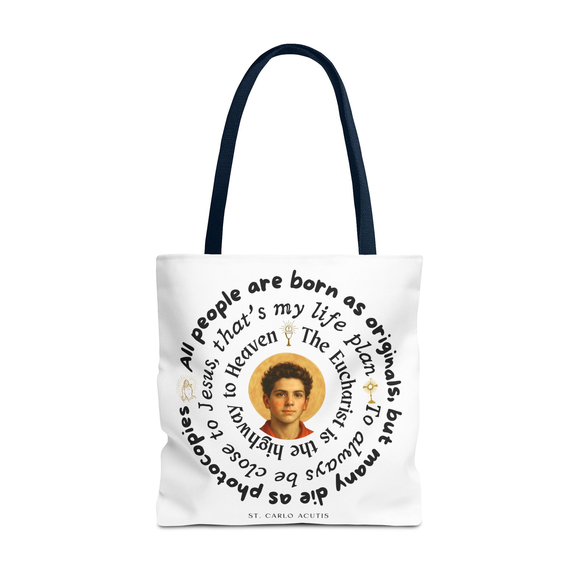 St. Carlo Acutis Tote Bag -White