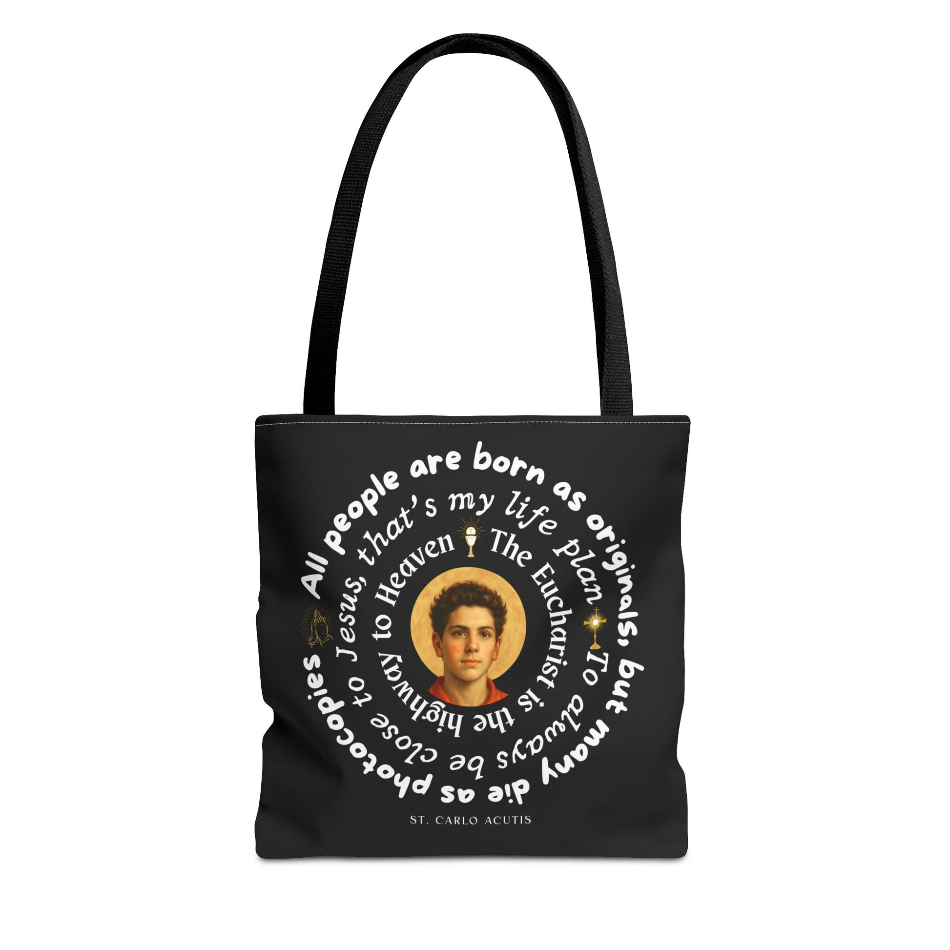 St. Carlo Acutis Tote Bag -Black