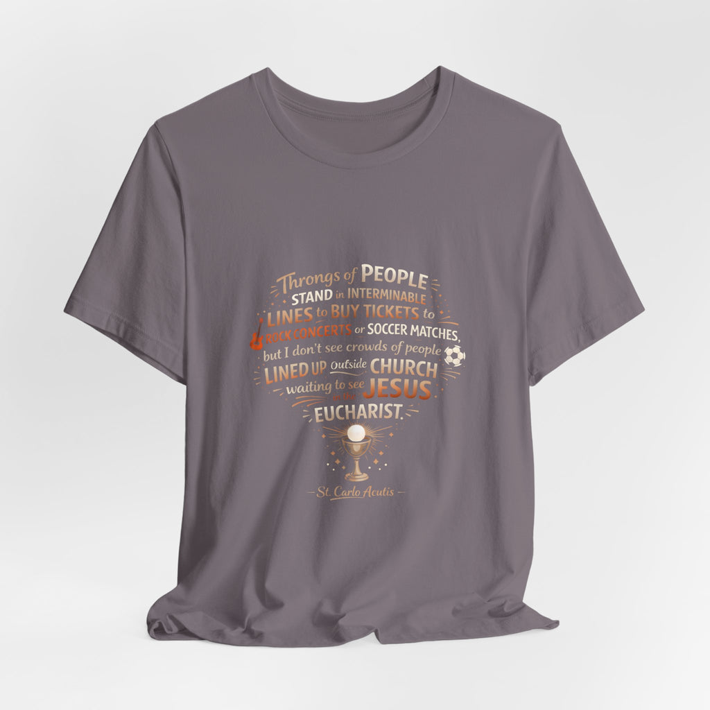 St. Carlo Acutis 'Lined Up for Jesus' Unisex T-Shirt