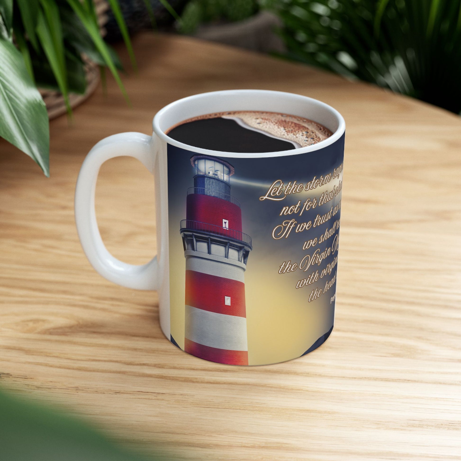 Pope St. Pius X Let The Storm Rage Catholic Mug (11oz, 15oz)