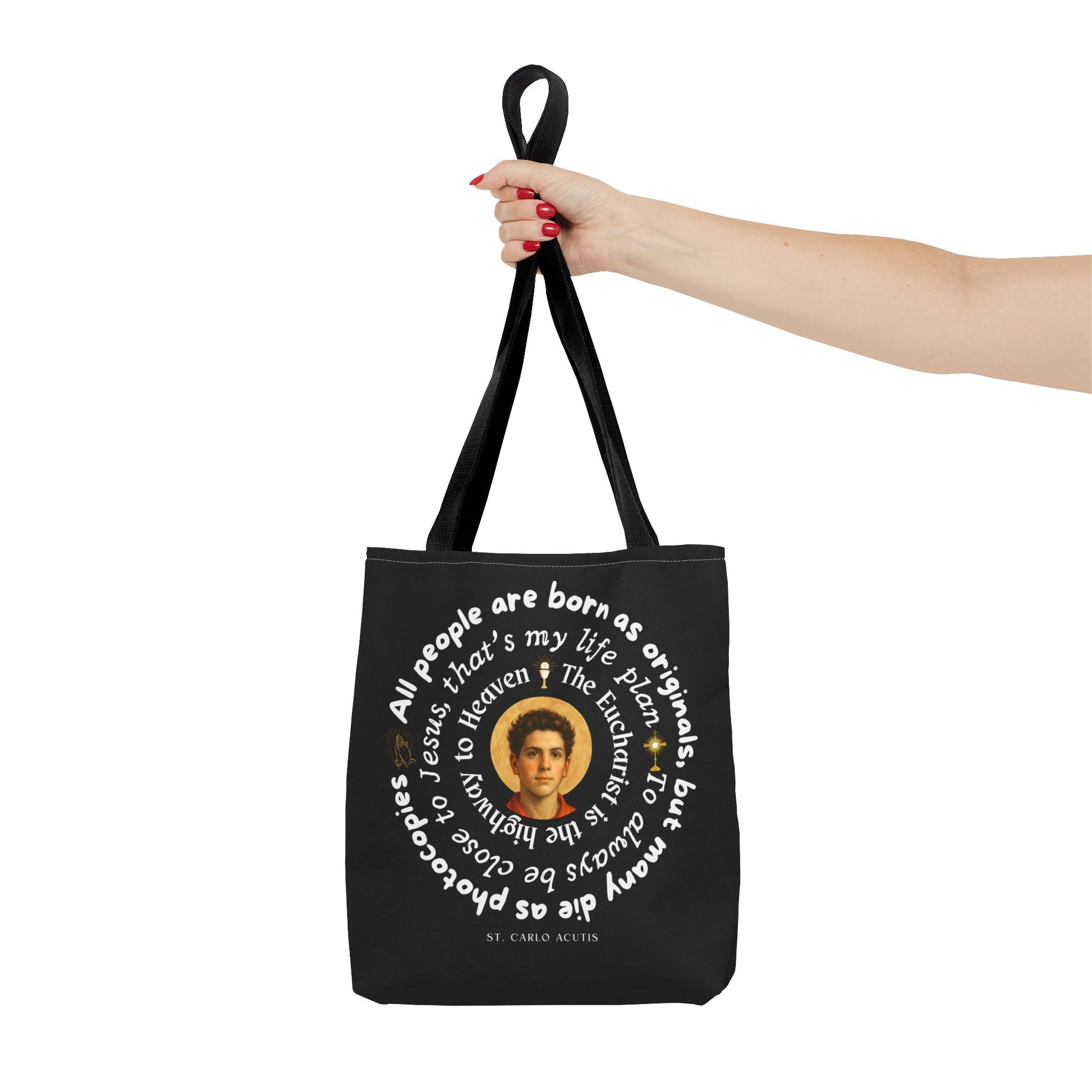 St. Carlo Acutis Tote Bag -Black