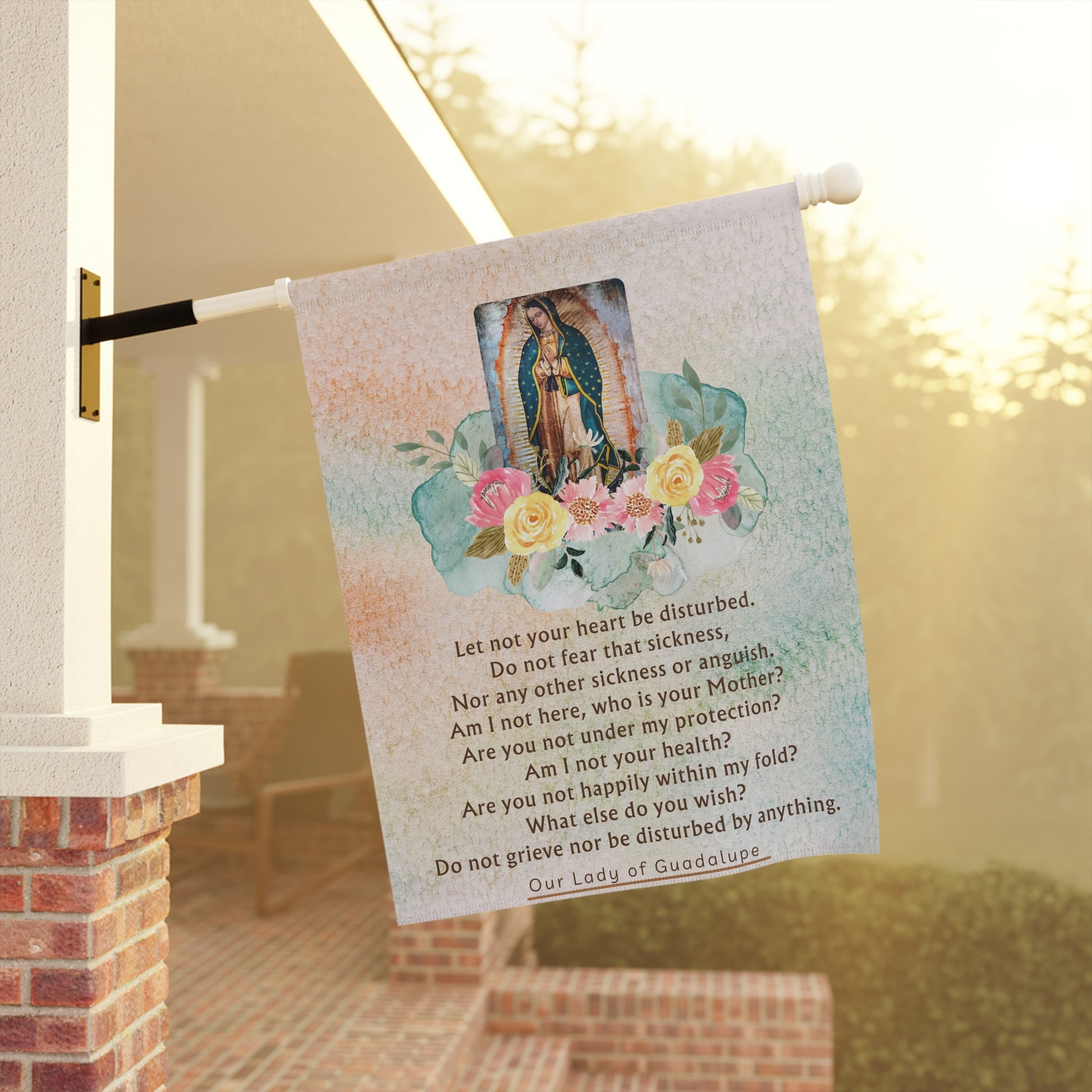 Our Lady of Guadalupe Garden Flag