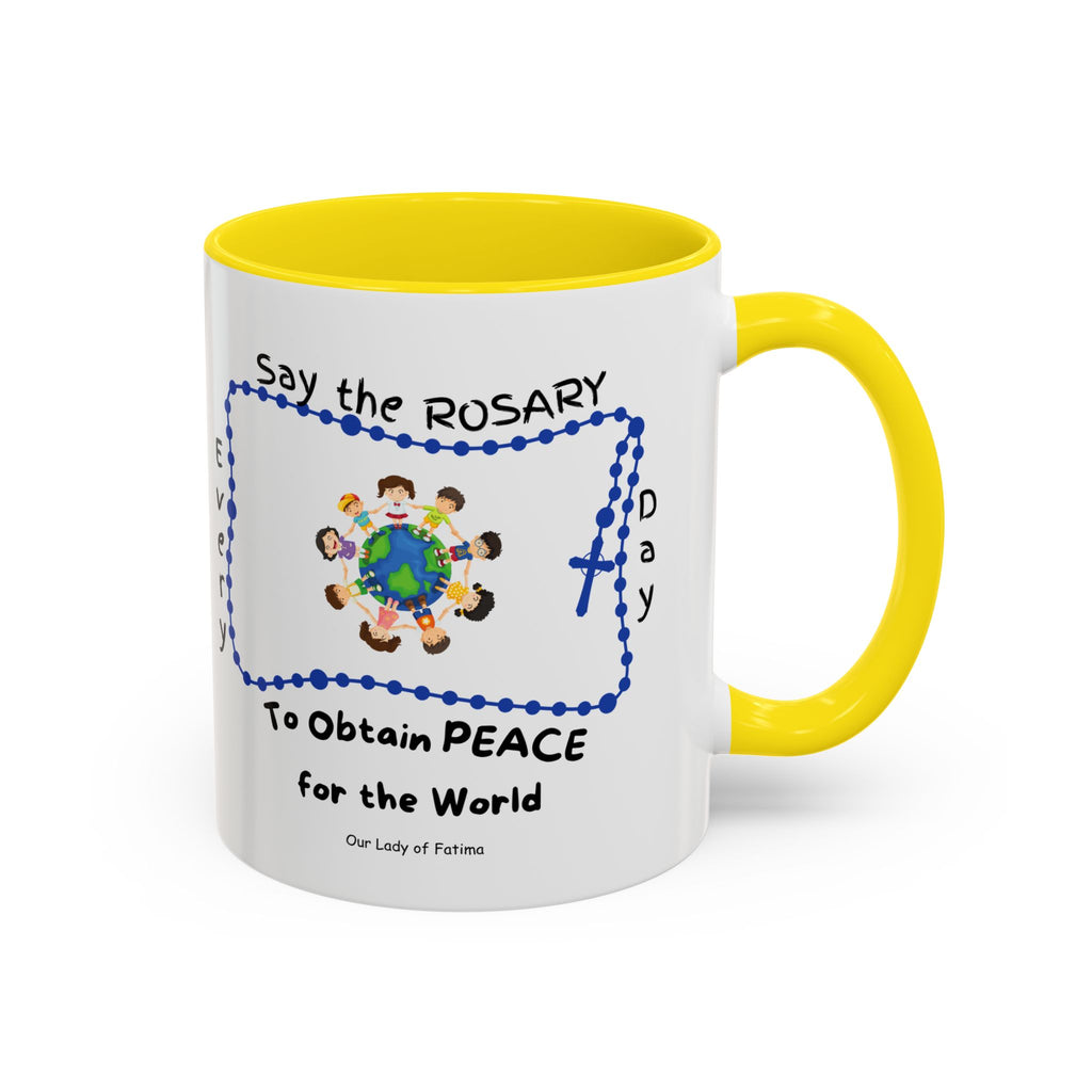 Our Lady of Fatima Rosary Kids Mug