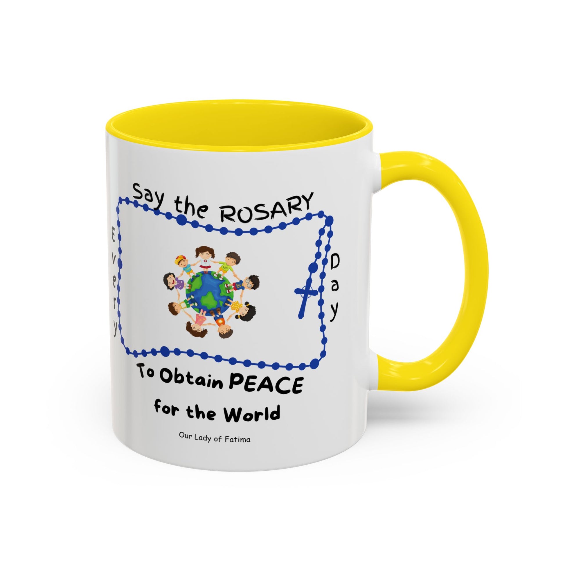 Our Lady of Fatima Rosary Kids Mug