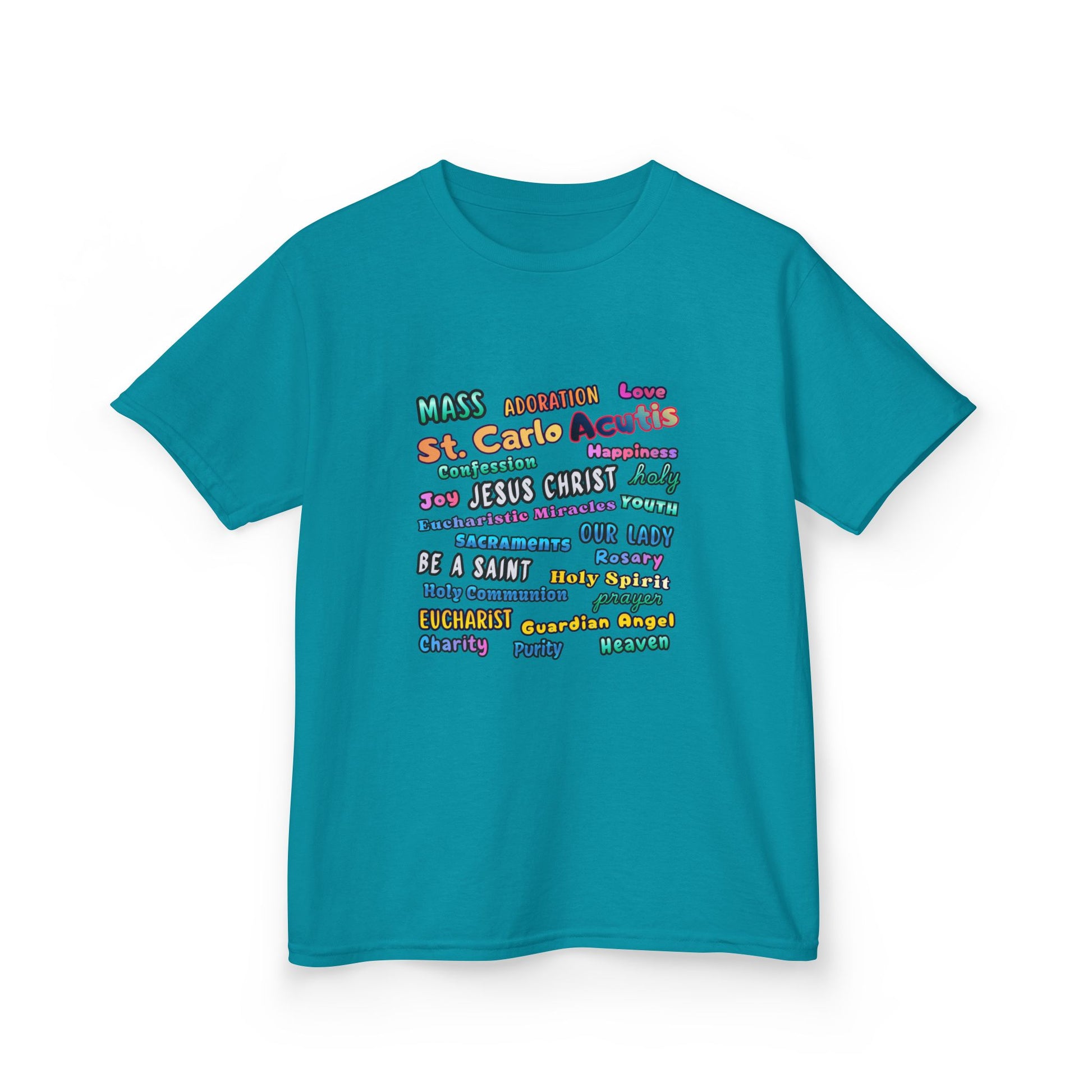 St. Carlo Acutis Inspirational Youth Word Cloud T-Shirt