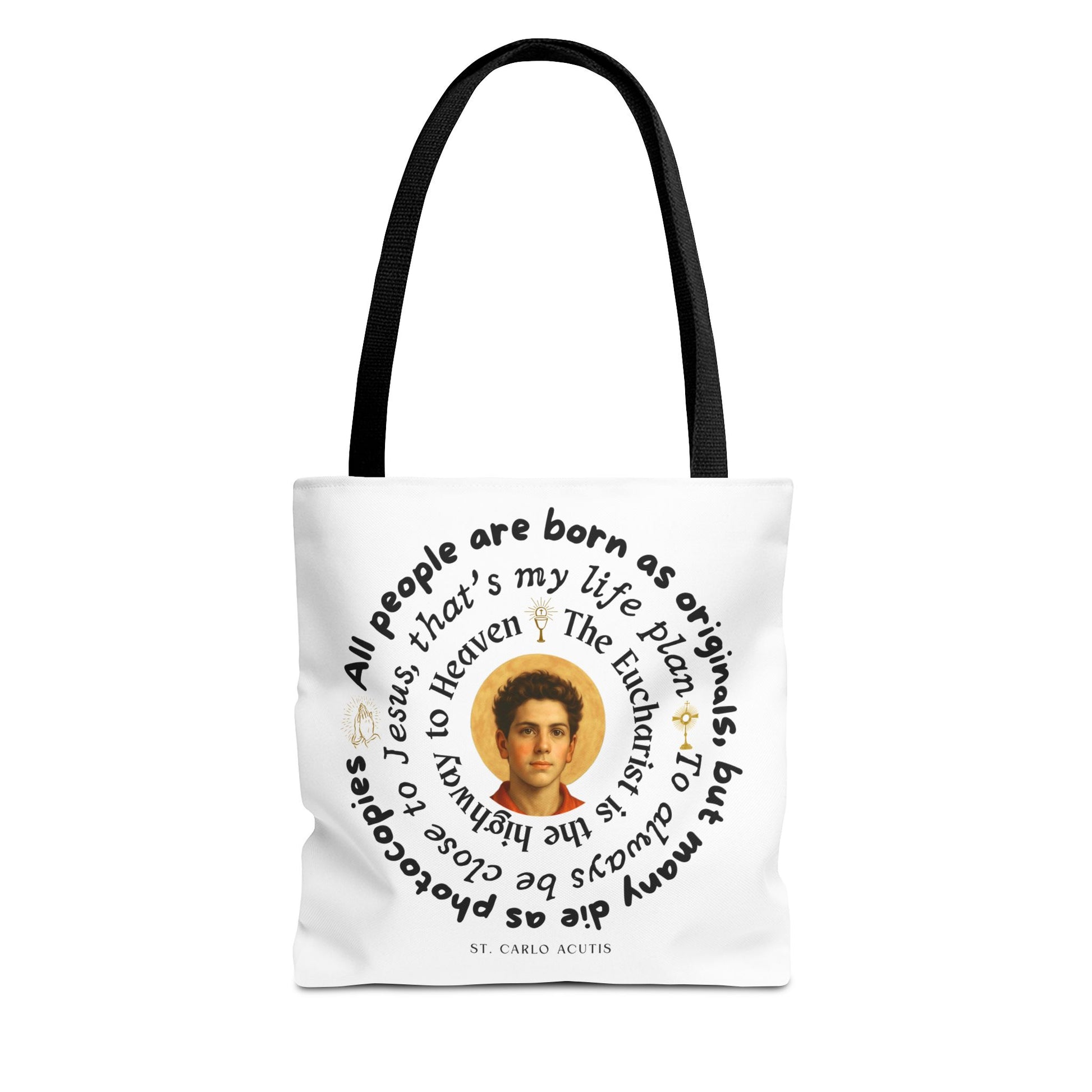 St. Carlo Acutis Tote Bag -White