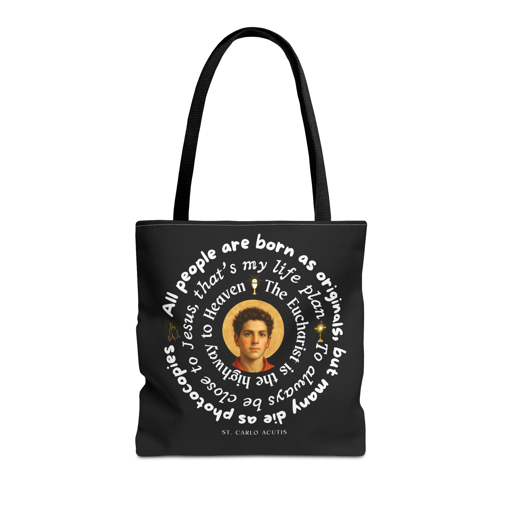 St. Carlo Acutis Tote Bag -Black