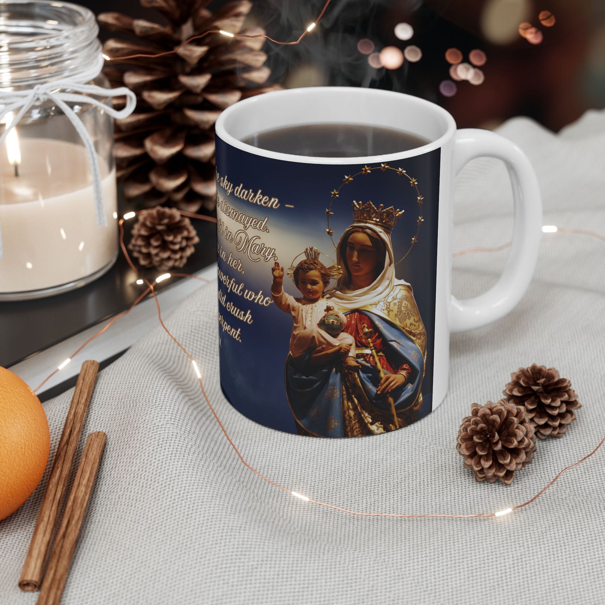 Pope St. Pius X Let The Storm Rage Catholic Mug (11oz, 15oz)