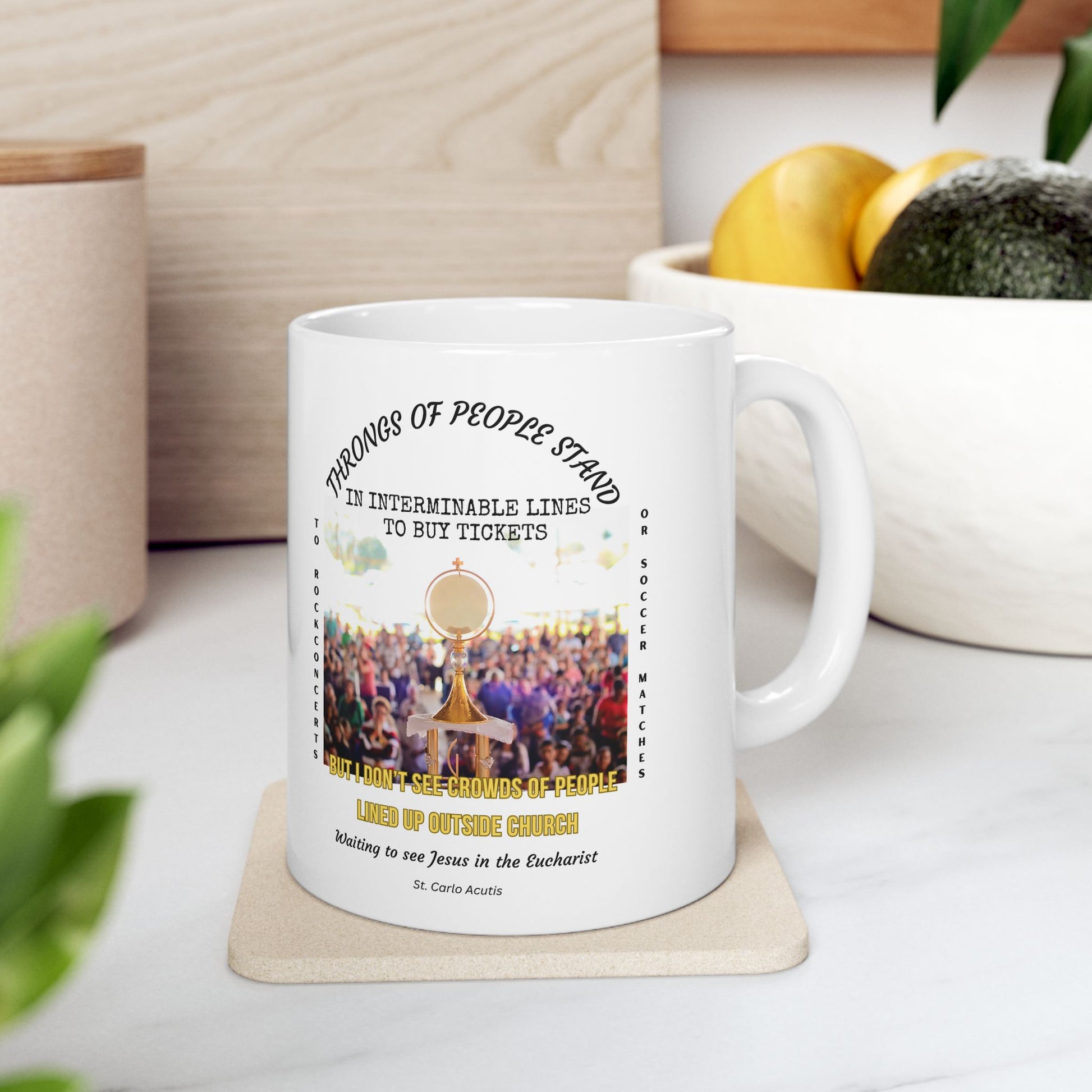 St. Carlo Acutis 'Throngs of People' Mug