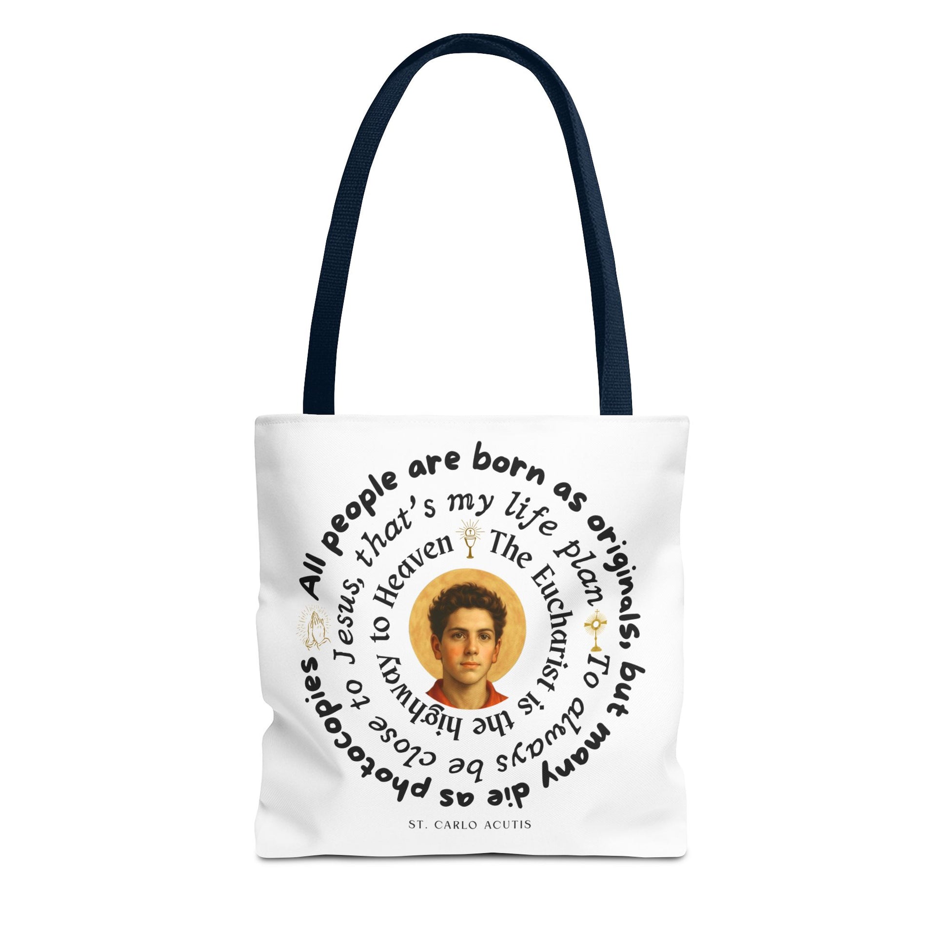 St. Carlo Acutis Tote Bag -White