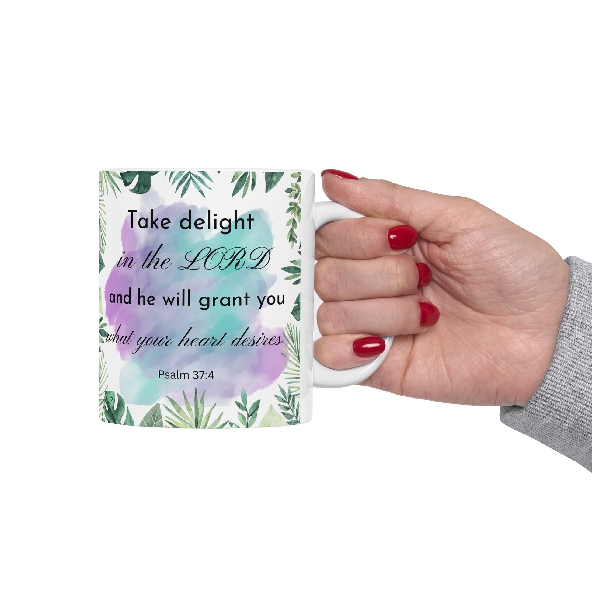 Psalm 374 Take Delight In The Lord Catholic Mug (11oz, 15oz)