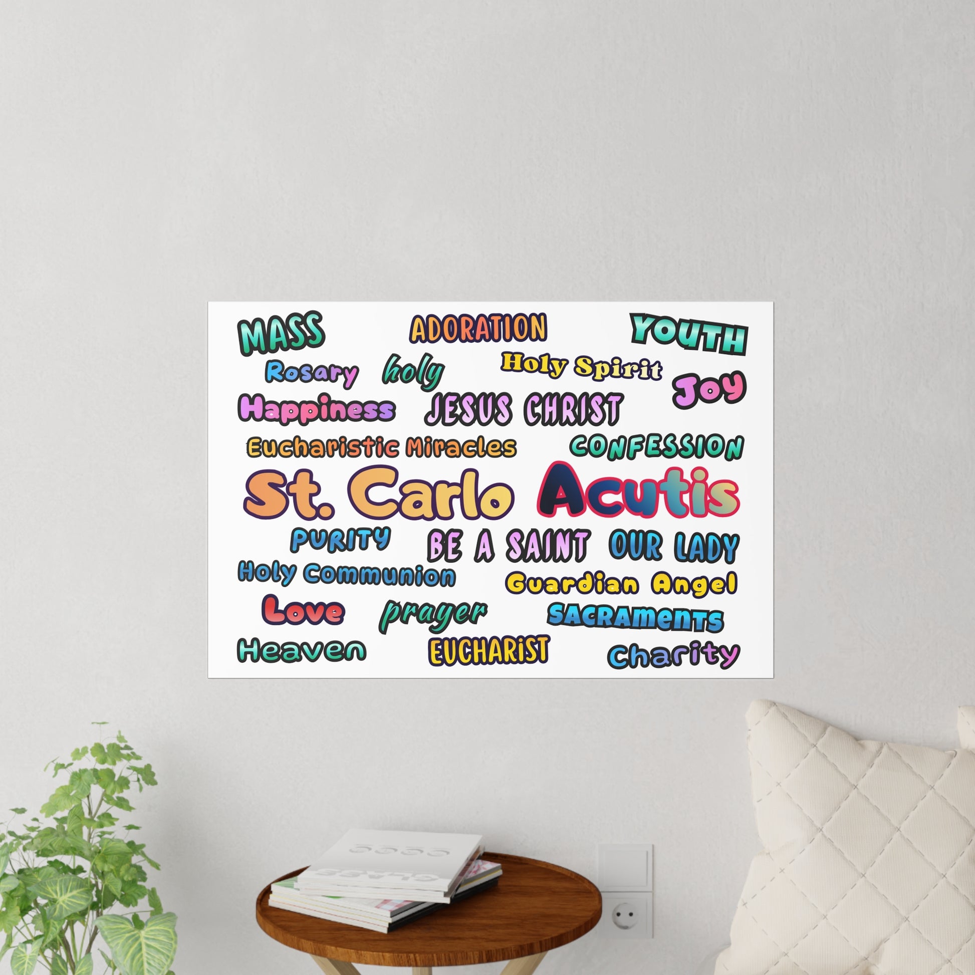 St. Carlo Acutis Inspirational Word Wall Decal — for Kids & Teens