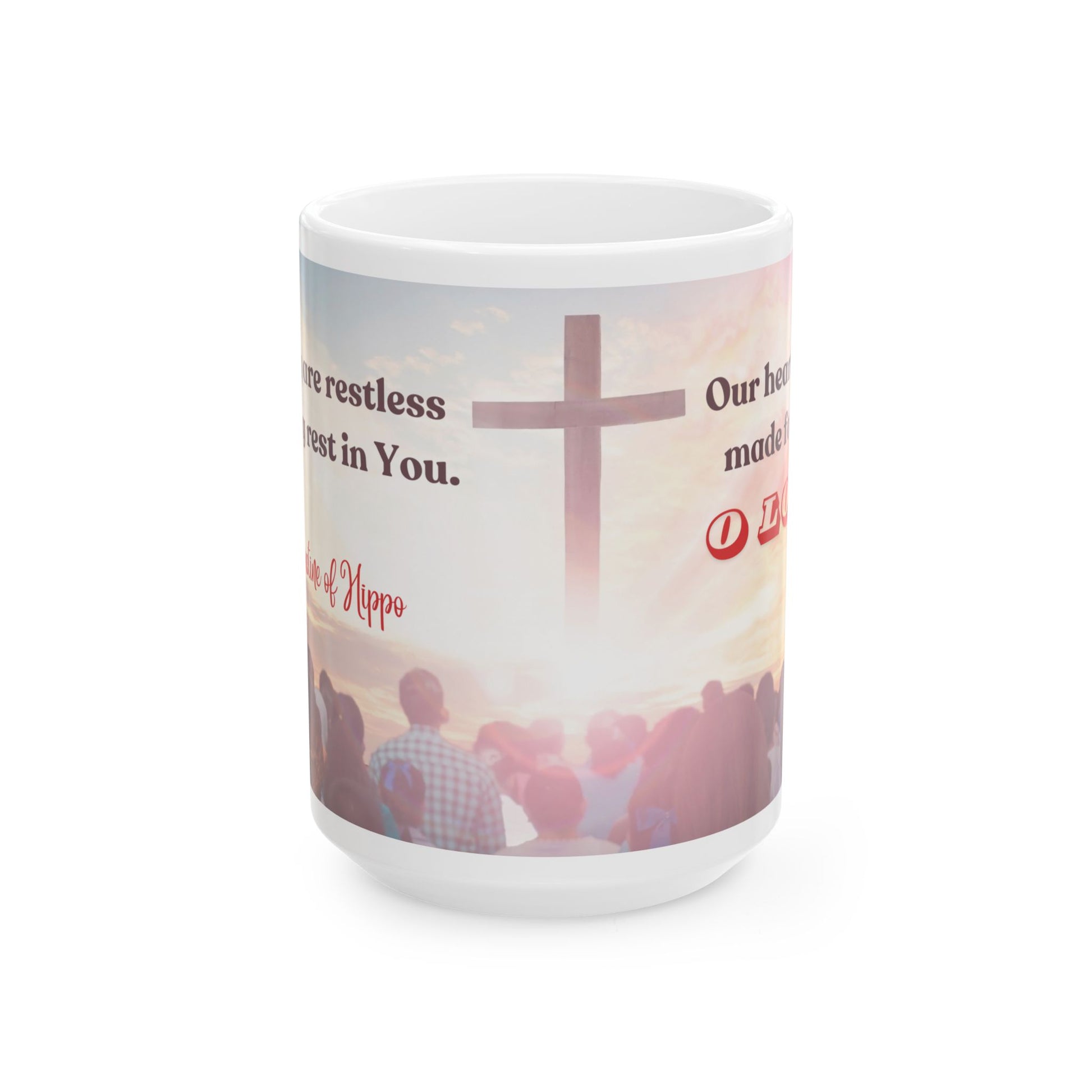 St. Augustine Our Hearts Are Restless Catholic Mug (11oz, 15oz)