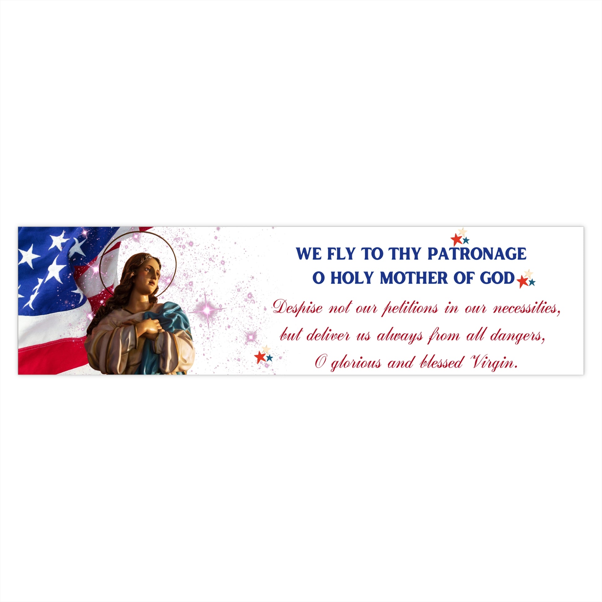 We Fly To Thy Patronage Bumper Sticker