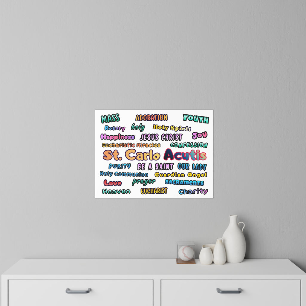 St. Carlo Acutis Inspirational Word Wall Decal — for Kids & Teens