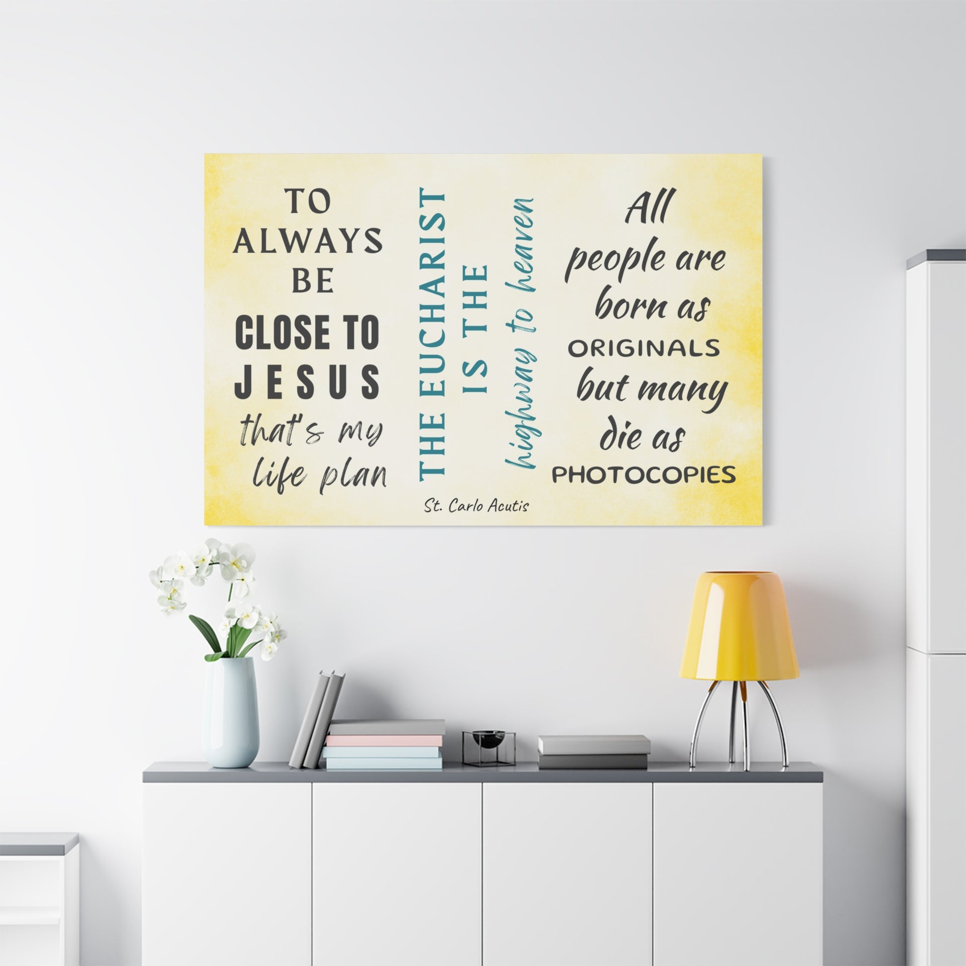 St. Carlo Acutis Quotes Wall Canvas