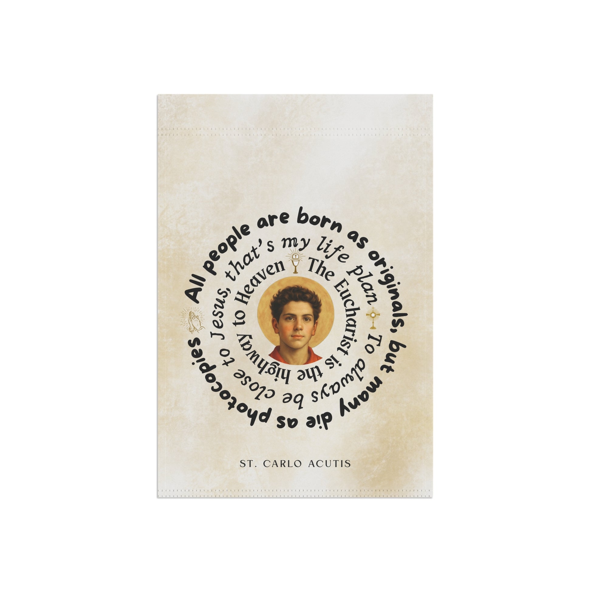 St. Carlo Acutis Inspirational Garden Flag/Outdoor Banner