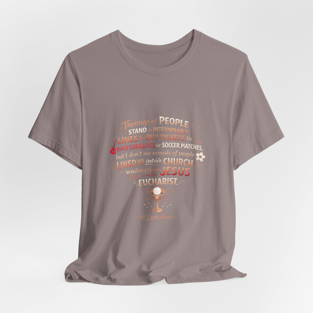 St. Carlo Acutis 'Lined Up for Jesus' Unisex T-Shirt