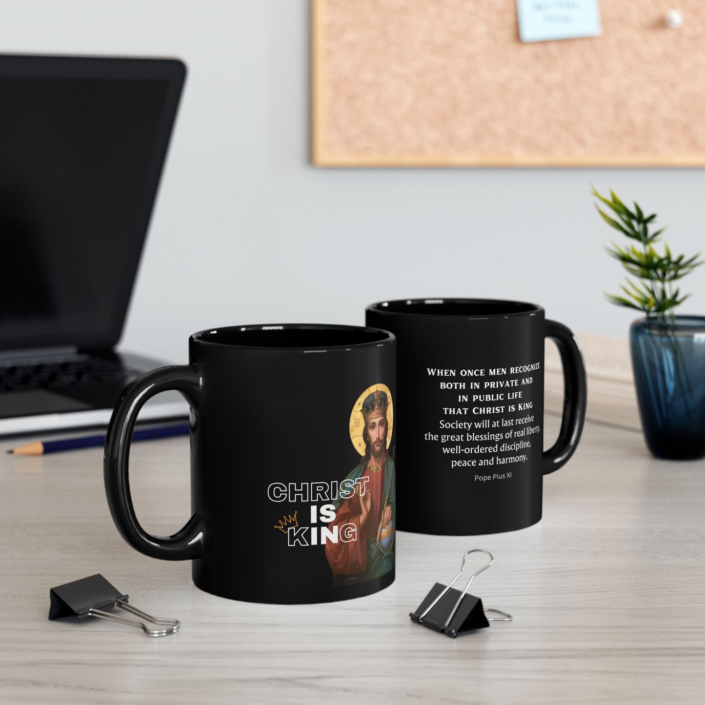 Christ Is King Black Mug (11oz, 15oz)