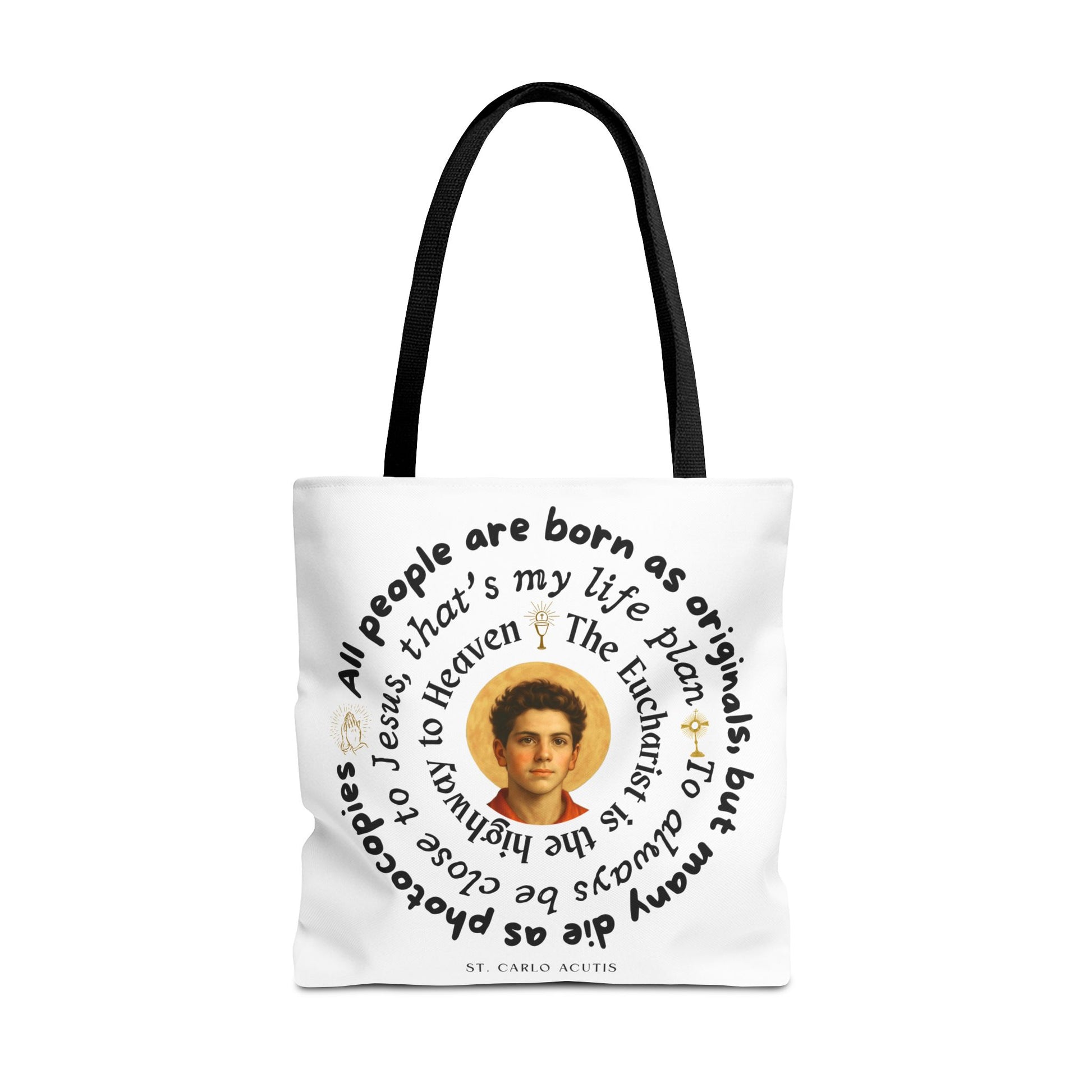 St. Carlo Acutis Tote Bag -White