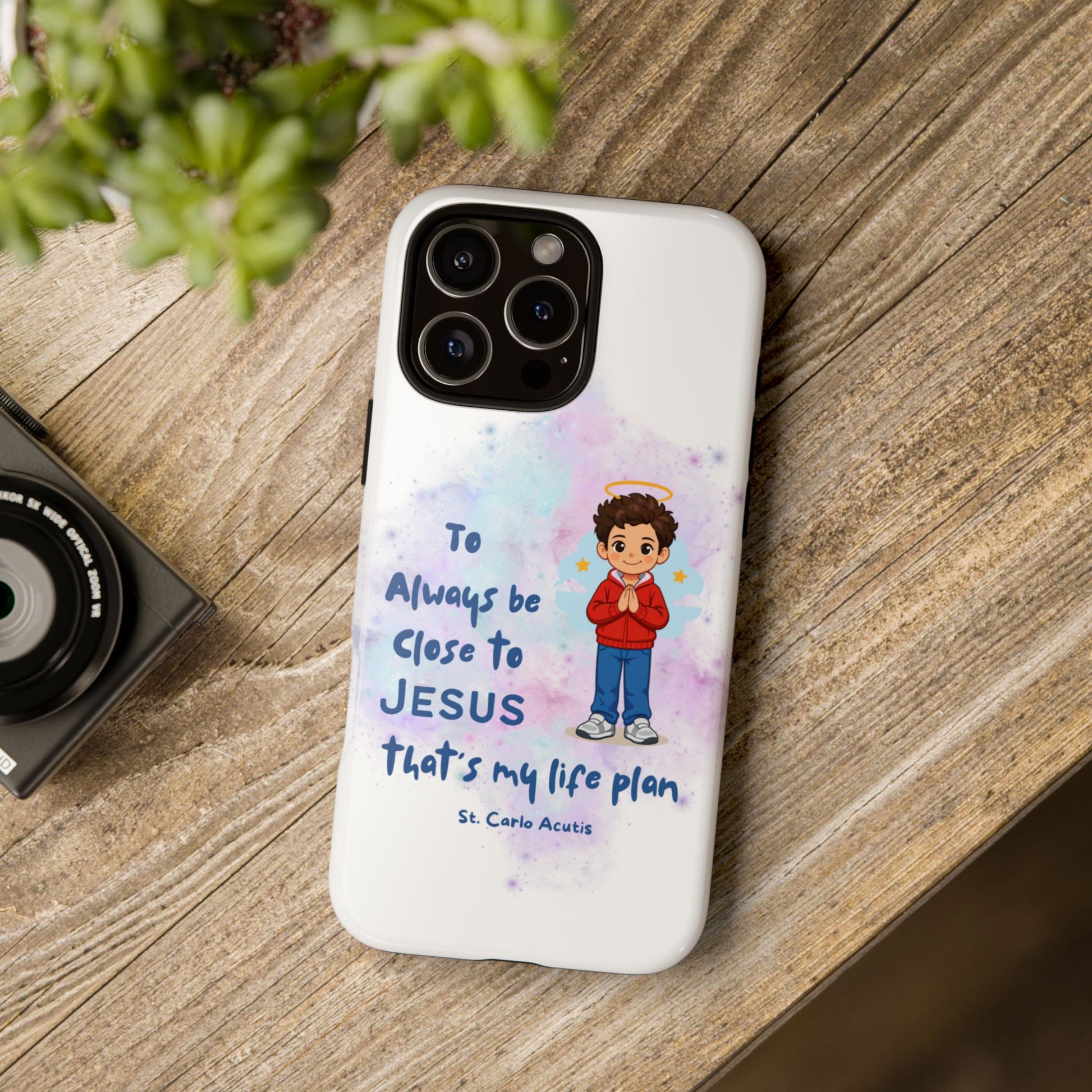 St. Carlo Acutis Kids/Teens 'Close to Jesus' Tough Phone Case