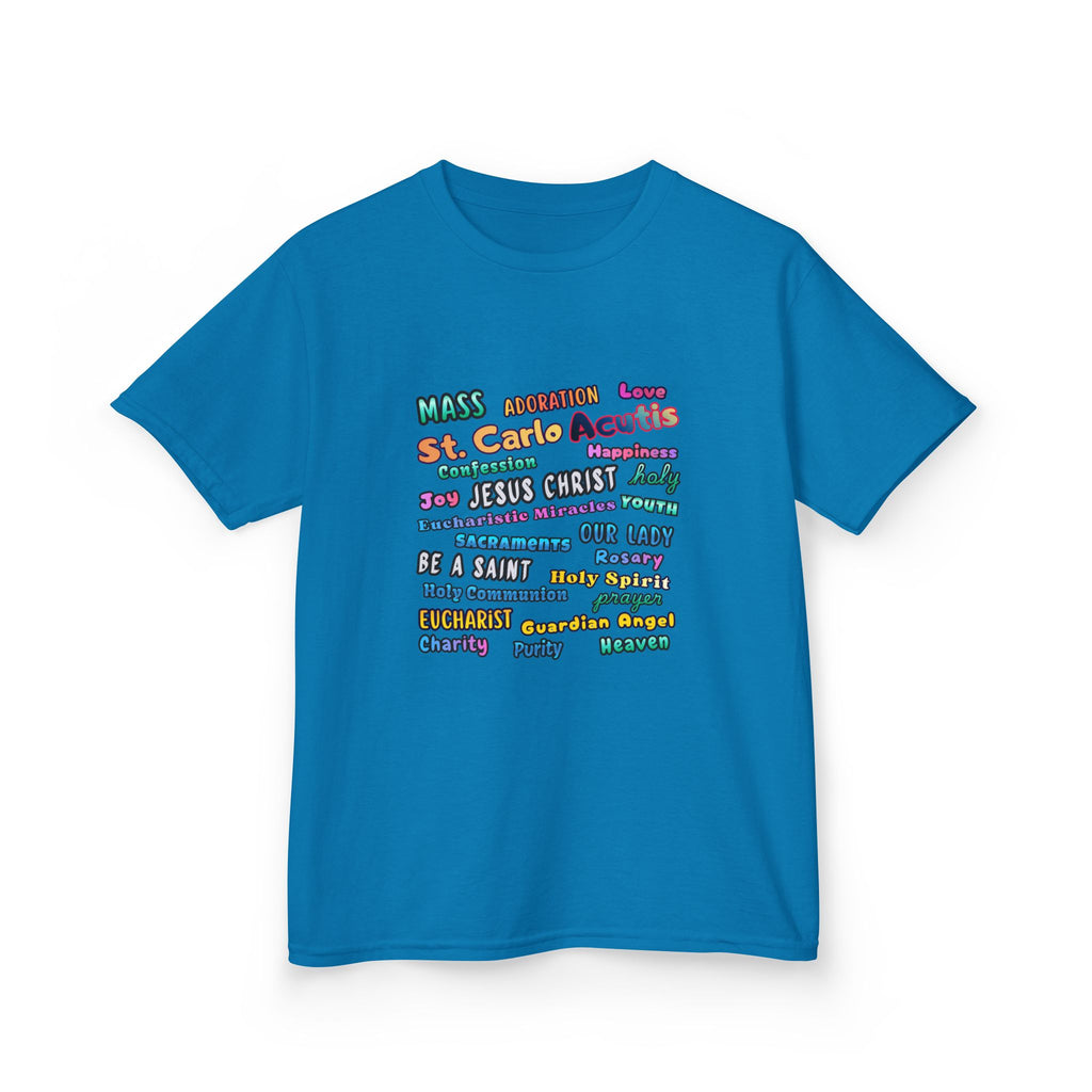 St. Carlo Acutis Inspirational Youth Word Cloud T-Shirt