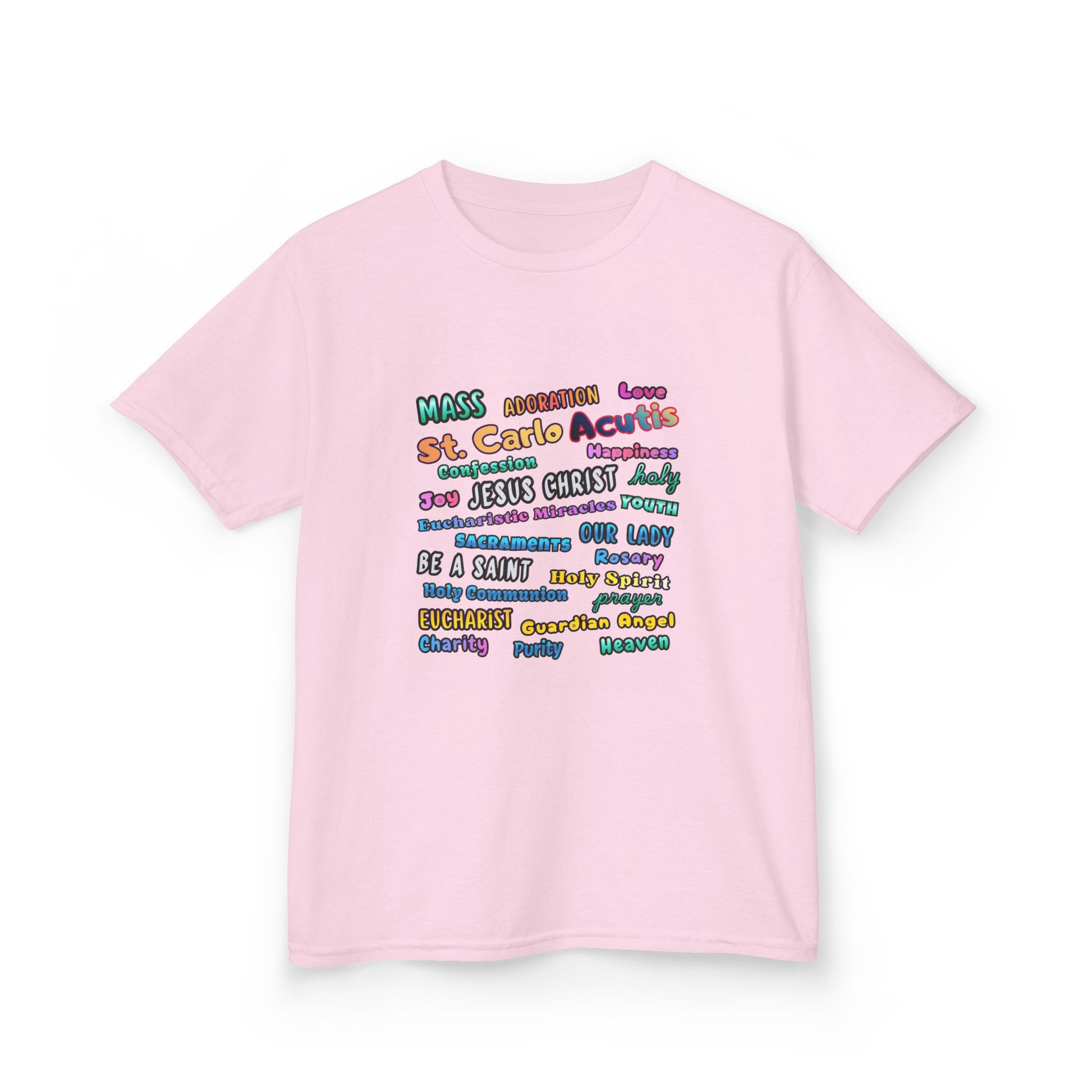 St. Carlo Acutis Inspirational Youth Word Cloud T-Shirt
