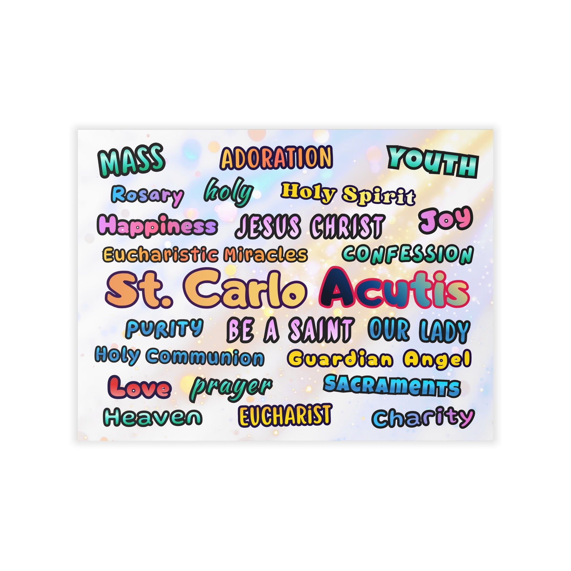 St. Carlo Acutis Inspirational Word Wall Decal — for Kids & Teens