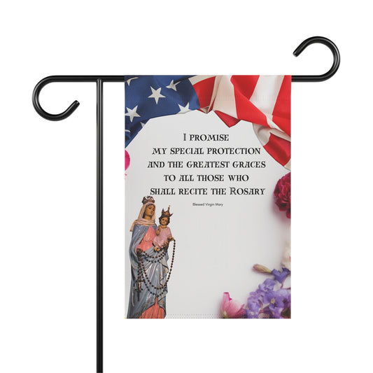 Blessed Virgin Mary I Promise My Special Protection Garden Flag