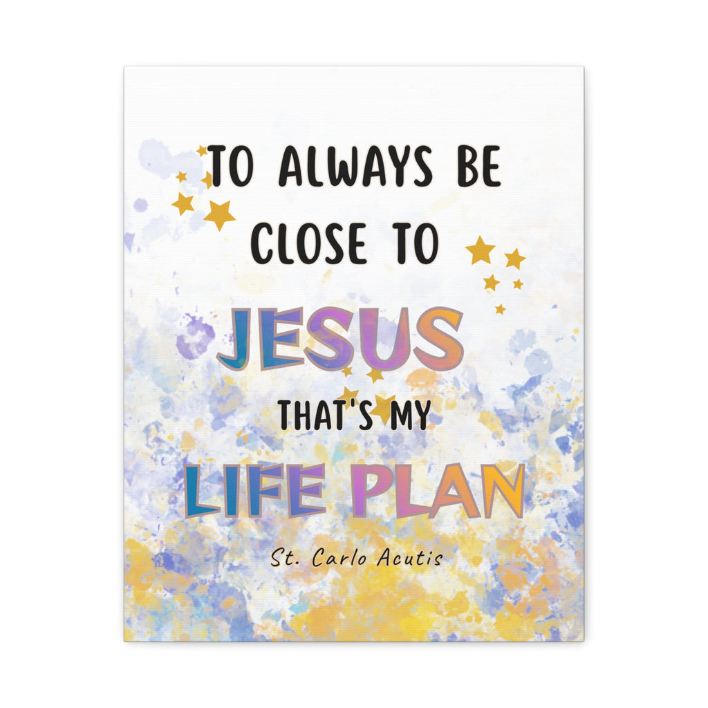 St. Carlo Acutis Watercolor Wall Canvas