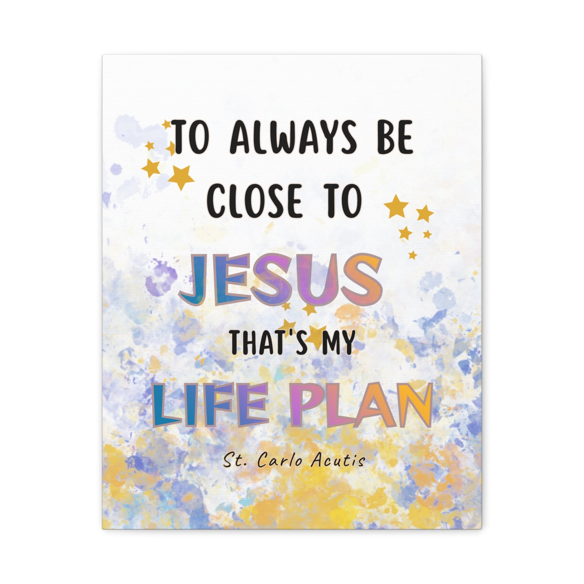 St. Carlo Acutis Watercolor Wall Canvas