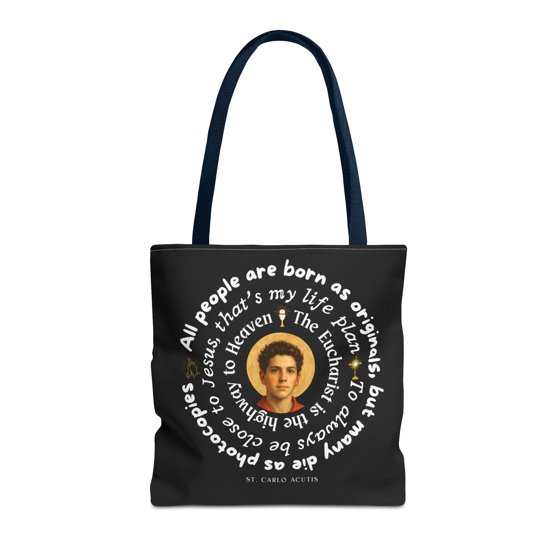 St. Carlo Acutis Tote Bag -Black