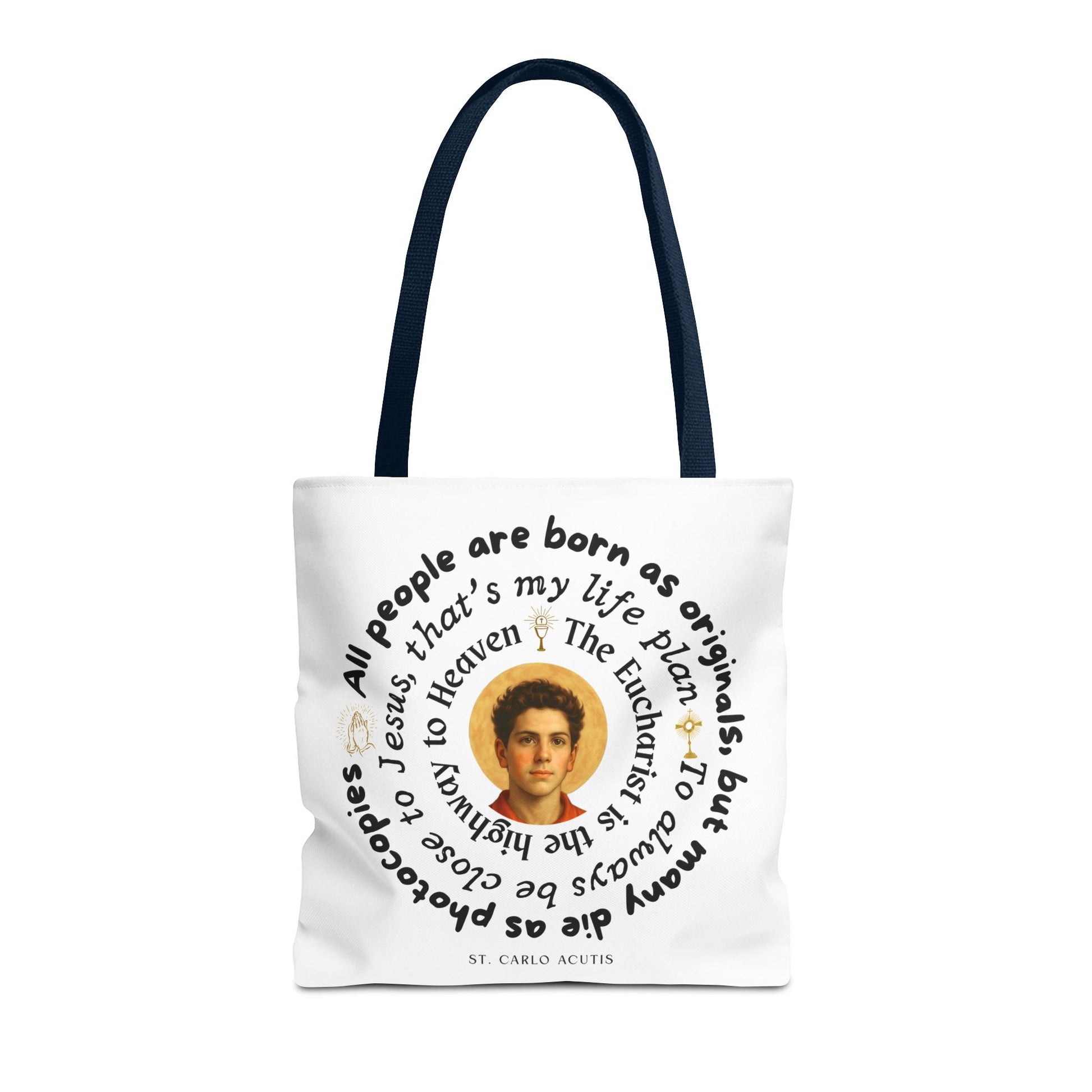St. Carlo Acutis Tote Bag -White