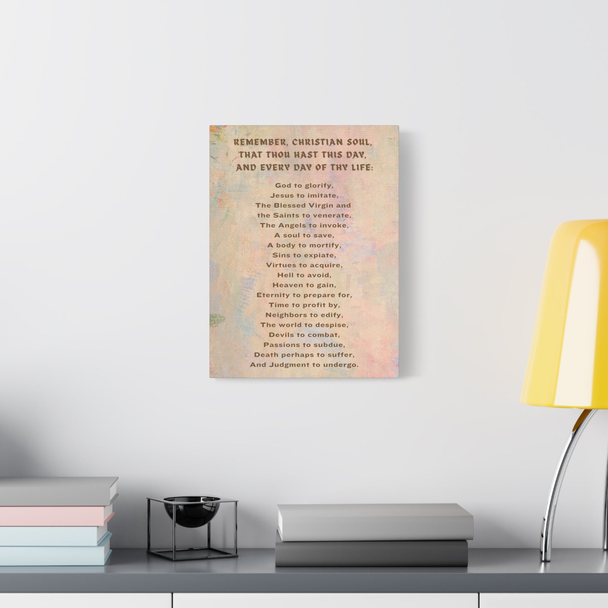 Remember Christian Soul Daily Inspirational Wall Canvas