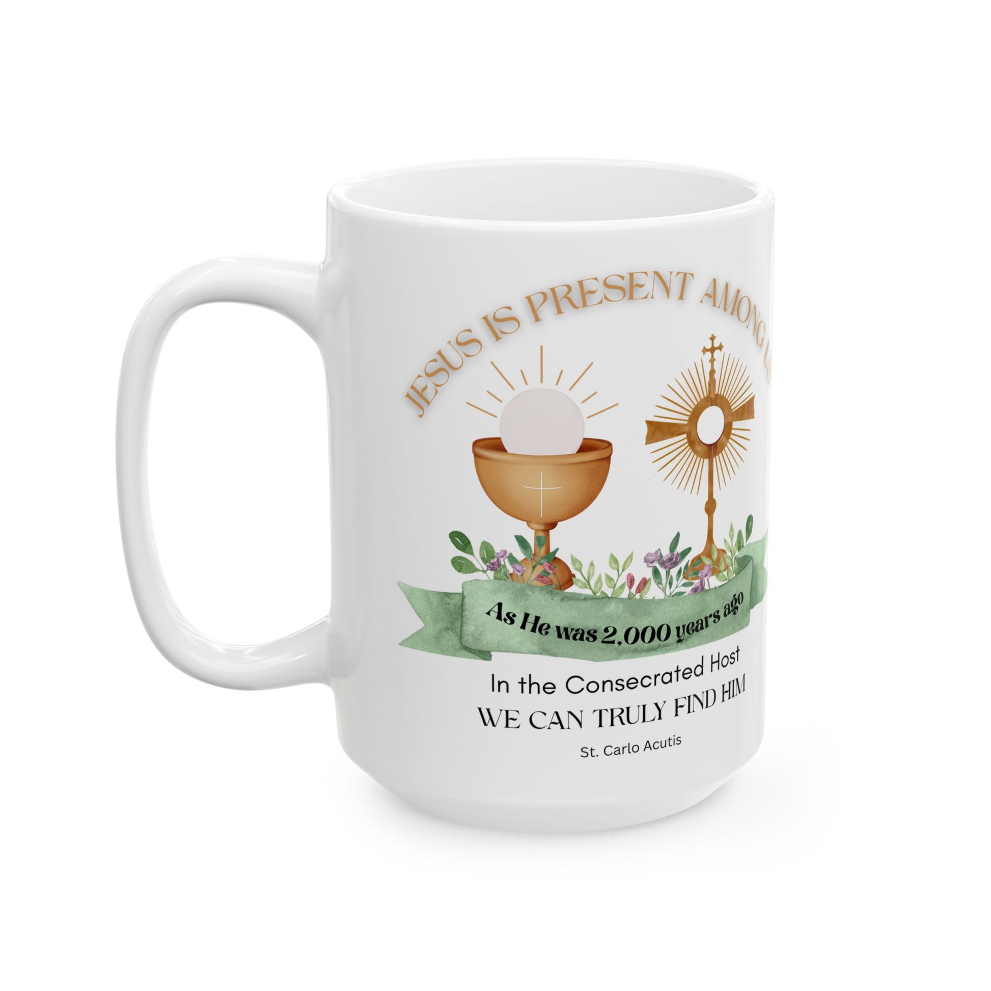 St. Carlo Acutis 'Jesus is Present' Mug