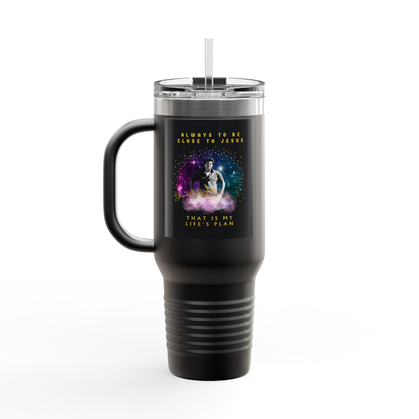 Blessed Carlo Acutis Insulated Travel Mug, 40oz