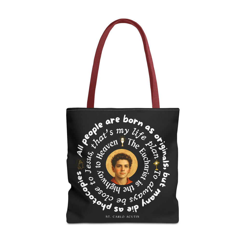 St. Carlo Acutis Tote Bag -Black