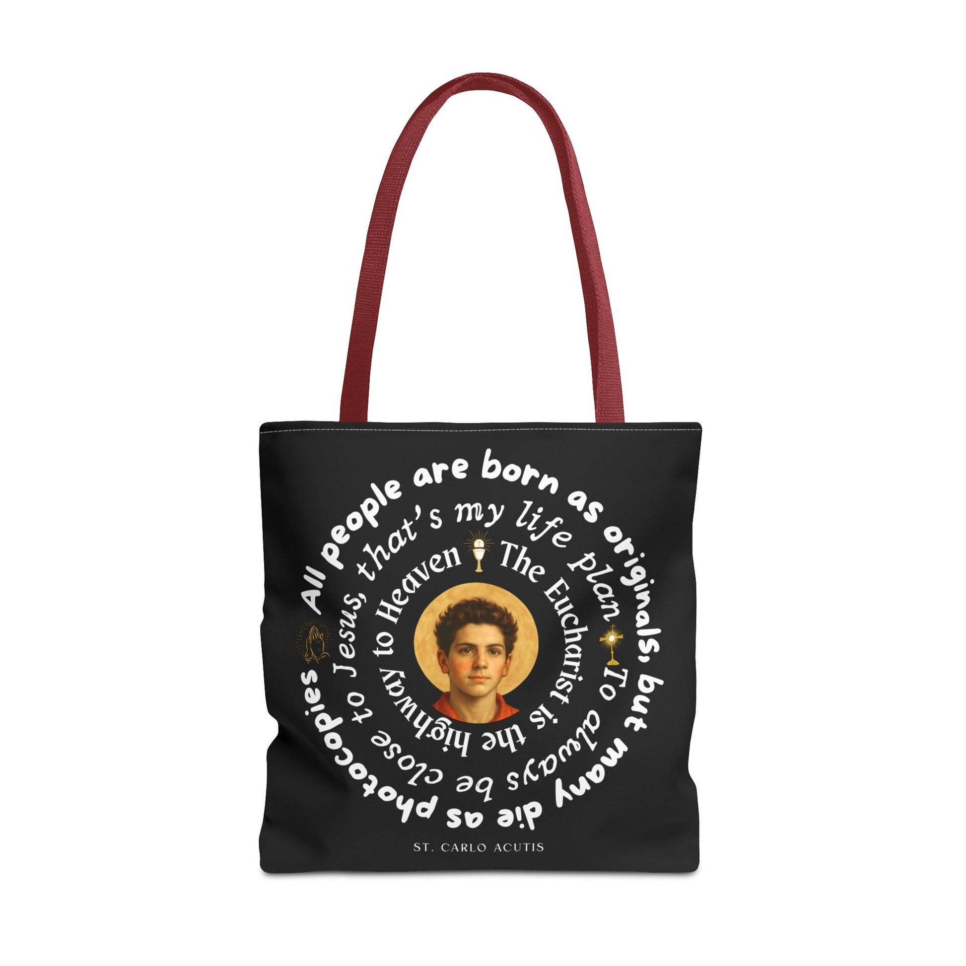 St. Carlo Acutis Tote Bag -Black