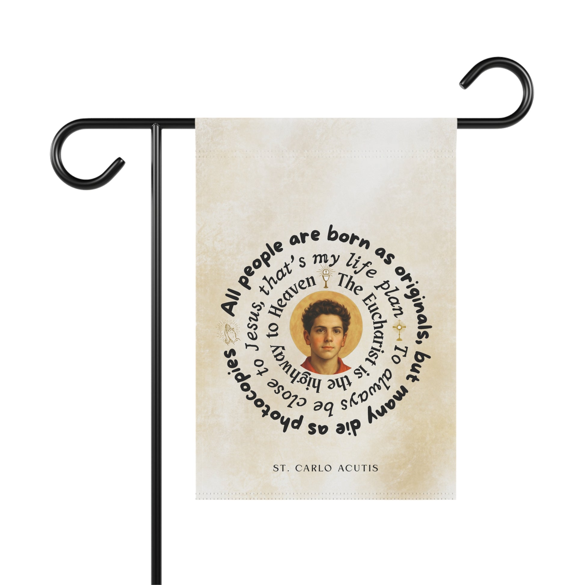 St. Carlo Acutis Inspirational Garden Flag/Outdoor Banner