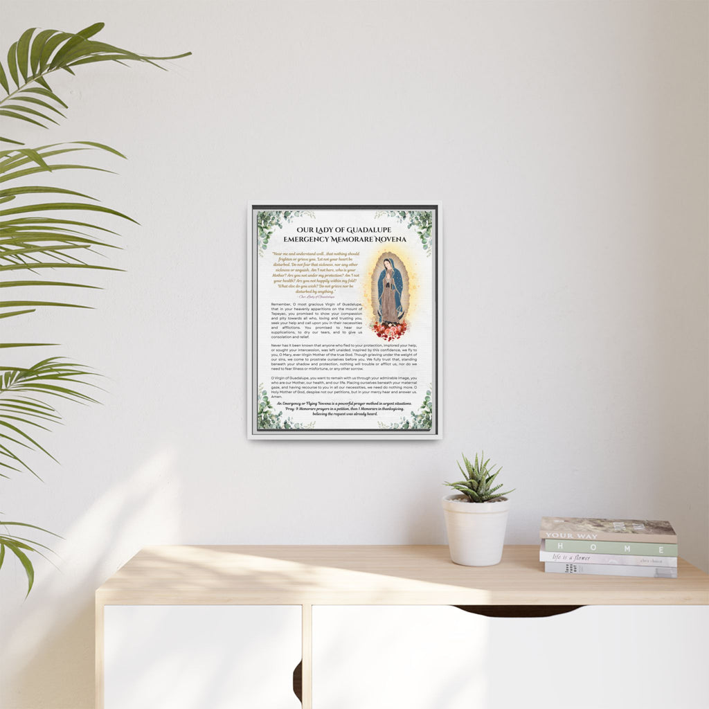 Our Lady of Guadalupe Emergency Memorare Novena, Framed (Multi-color)
