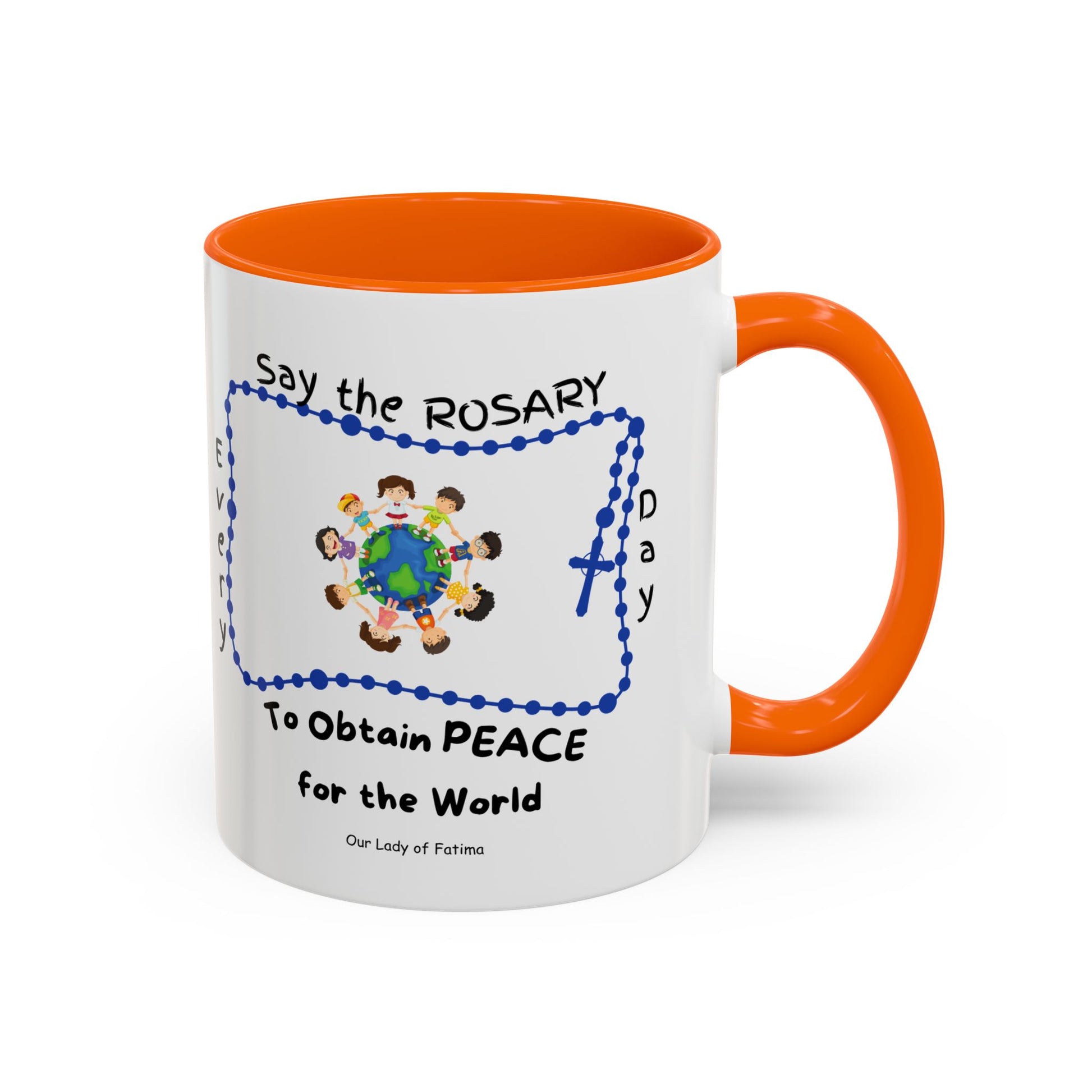 Our Lady of Fatima Rosary Kids Mug
