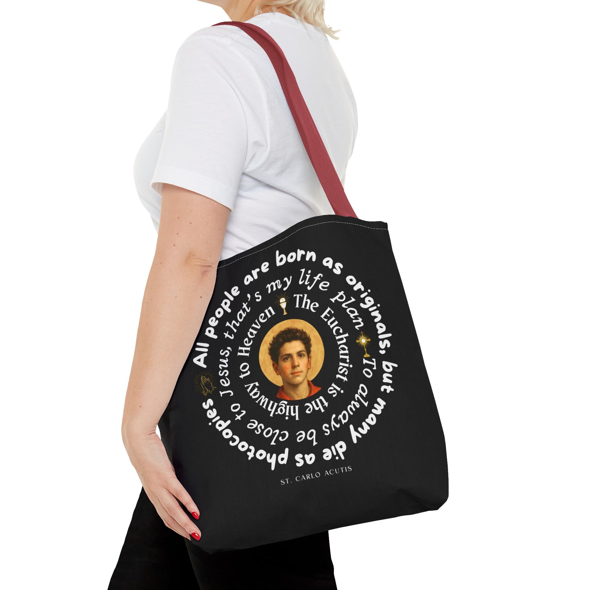St. Carlo Acutis Tote Bag -Black