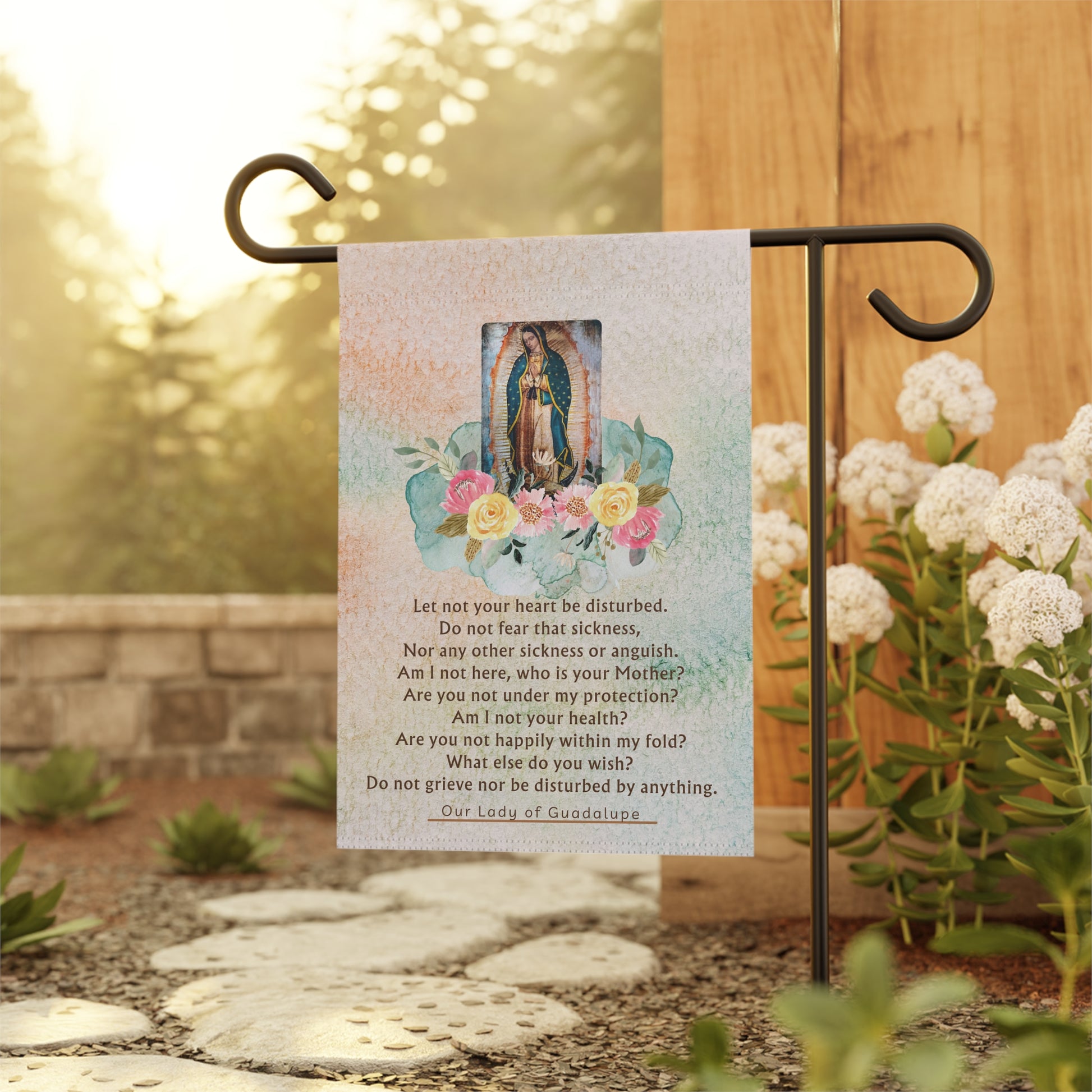 Our Lady of Guadalupe Garden Flag